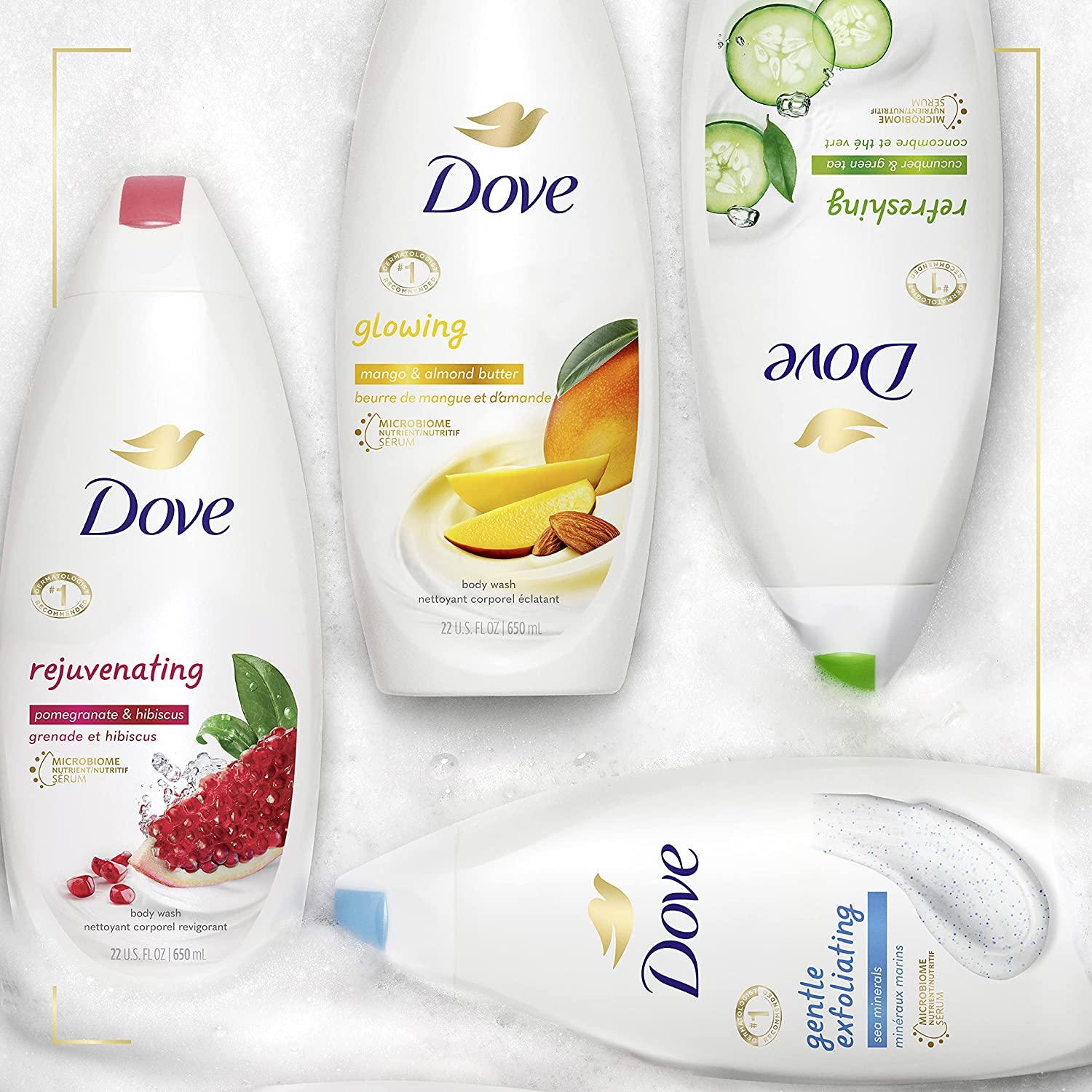 Dove Pomegranate and Hibiscus Tea Body Wash 22 Fl Oz (Pack of 2