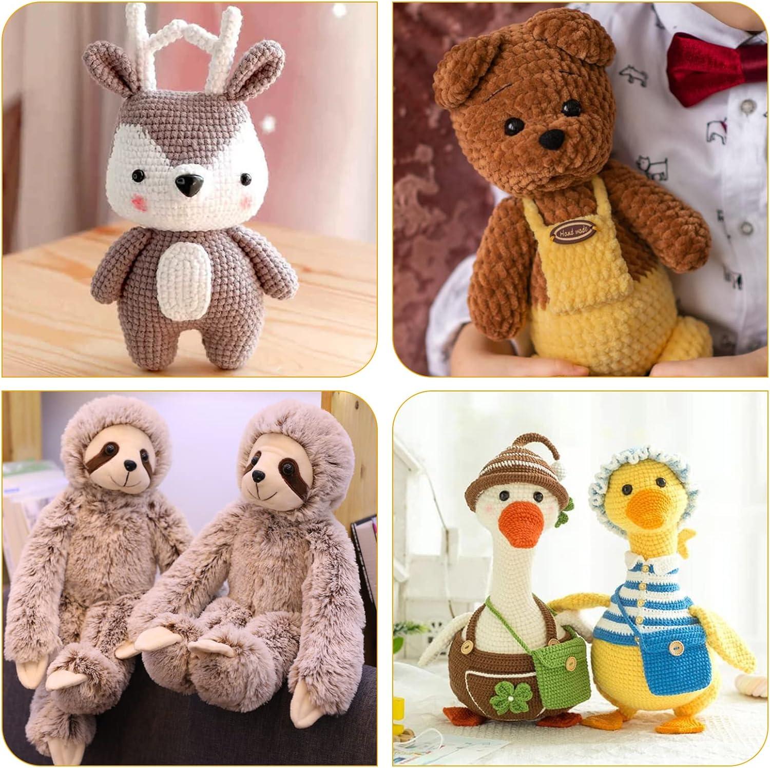 Buylorco 16~30 mm Large Black Safety Eyes for Amigurumi Crochet Crafts Dolls Making Stuffed Animals and Teddy Bear