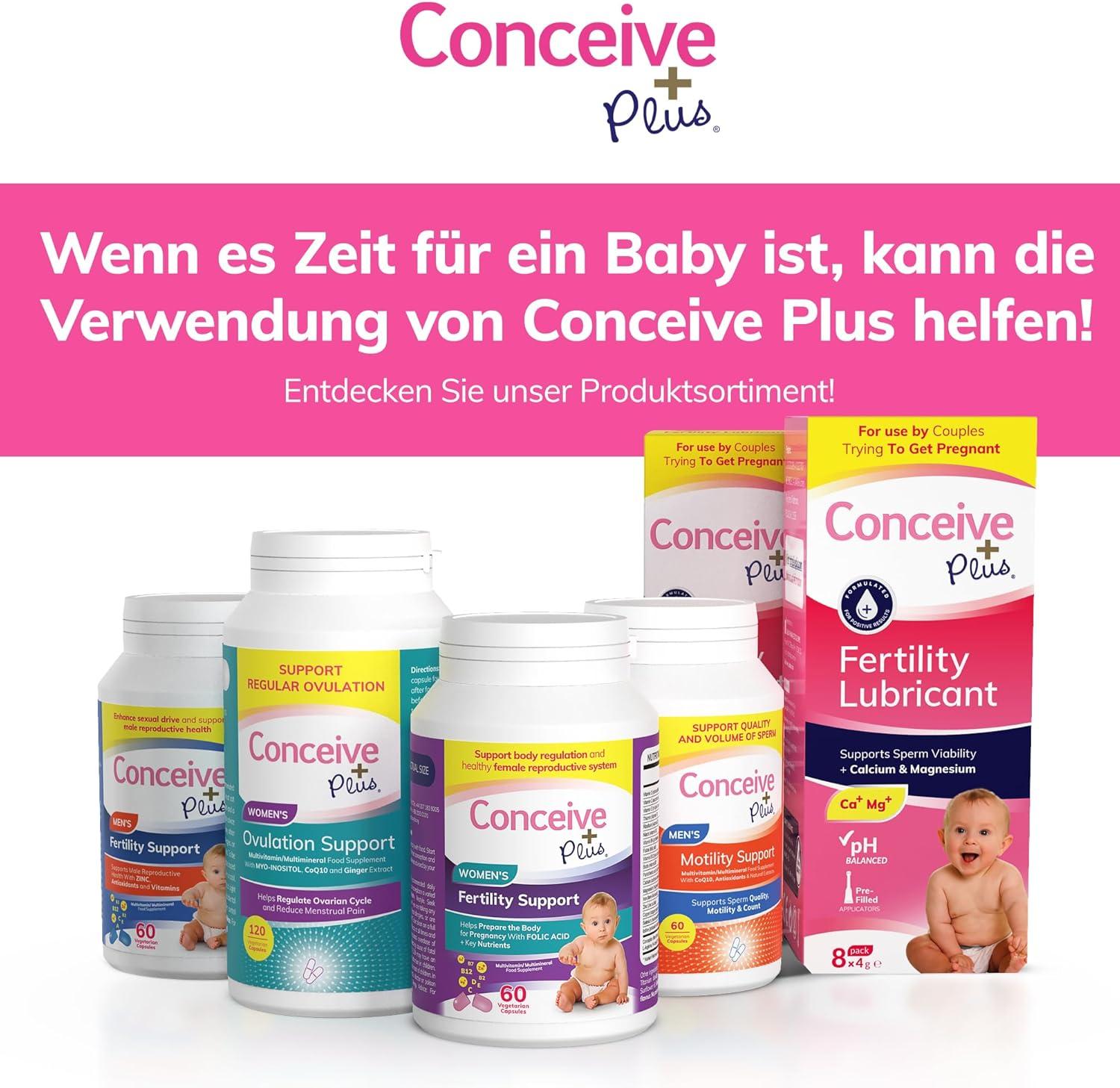 conceive gleitmittel Conceive Plus Fertility Supplement for Women | Hormonal Balance Calcium  Vitamin D Folic Acid & Inositol | 30-Day Supply 60 Capsules | Buy Now with  Express International Delivery