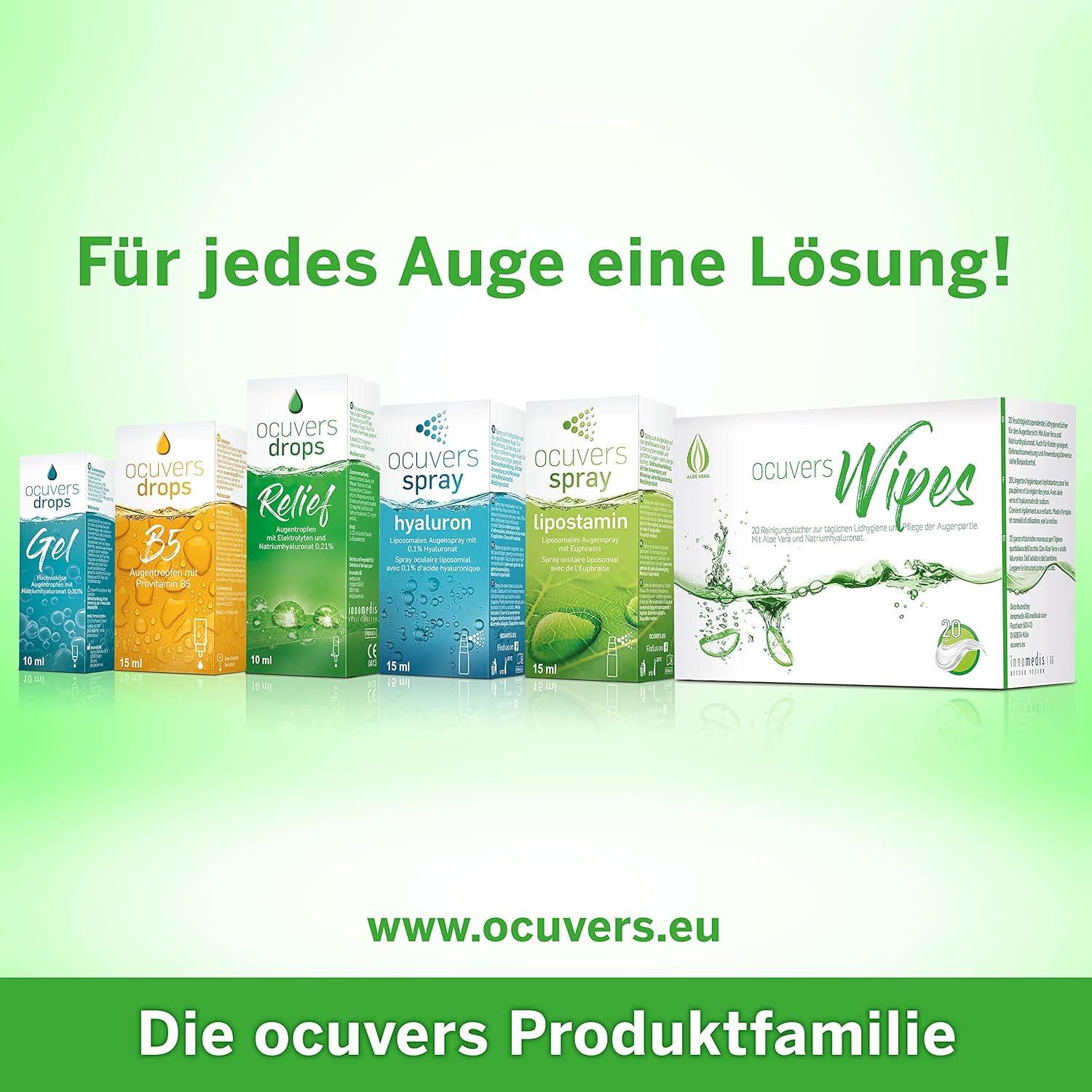 Ocuvers Eye Cleaning Wipes - Hygienic Eyelid Care with Hyaluron & Aloe Vera  | 20 Pads for Dry Eyes Blepharitis & Inflammation | Buy Now with Express  International Delivery | GoSupps.com