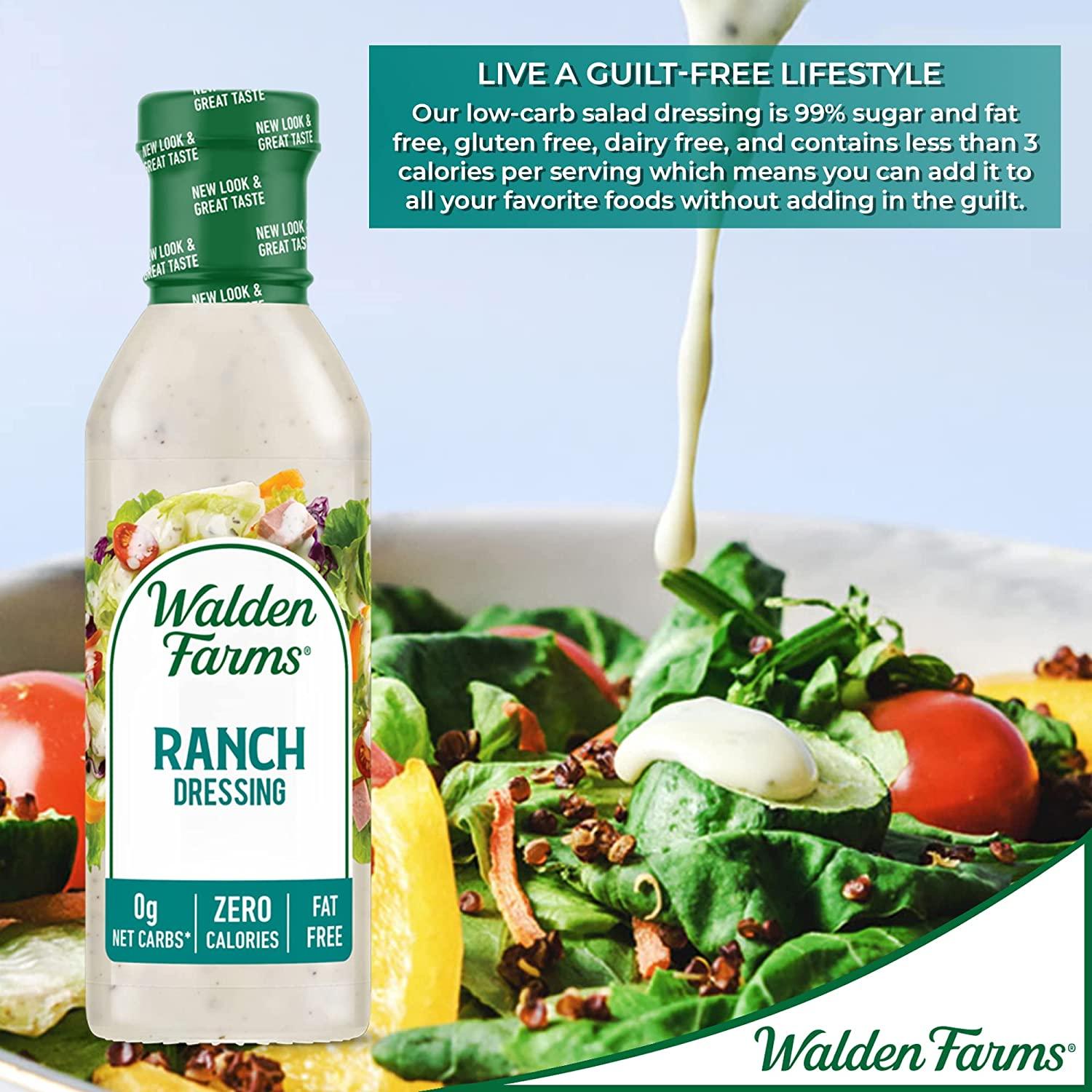 Walden Farms Ranch Dressing 12 oz - Sugar Free, Non-GMO, 0g Net Carbs - 2 Pack 12 Fl Oz Bottle - Fresh & Delicious Salad Topping | Buy Now with Express International Delivery | GoSupps.com Walden Farms Ranch Dressing 12 oz - Sugar Free, Non-GMO, 0g Net Carbs - 2 Pack 12 Fl Oz Bottle - Fresh & Delicious Salad Topping | Buy Now with Express International Delivery | GoSupps.com