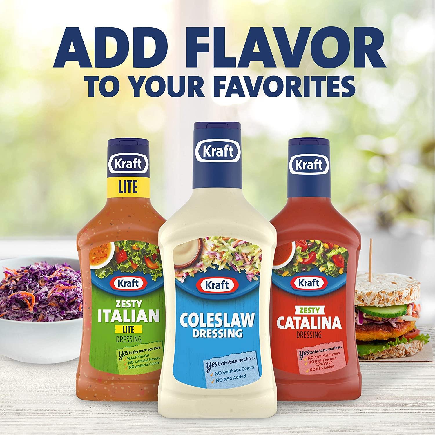 Kraft Coleslaw Salad Dressing 16 fl oz Bottle Tangy and Creamy Dressing