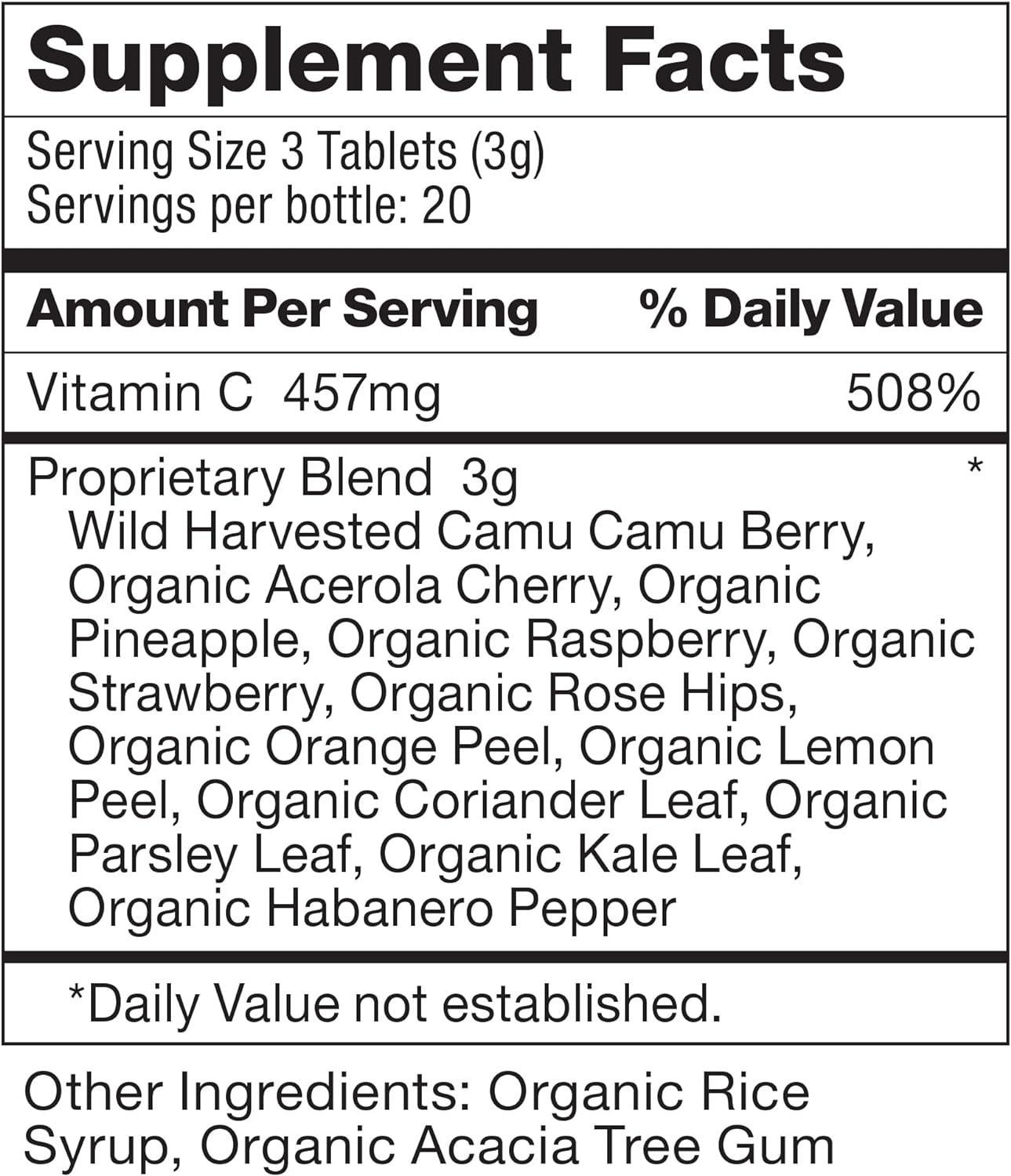 Dr. Schulze's SuperC Plus Vitamin C Complex Chewable Tablets