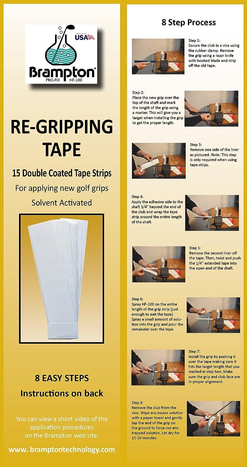 Brampton Golf Grip Tape Strips 15 Pack 2 x 9 Inches for Golf Club