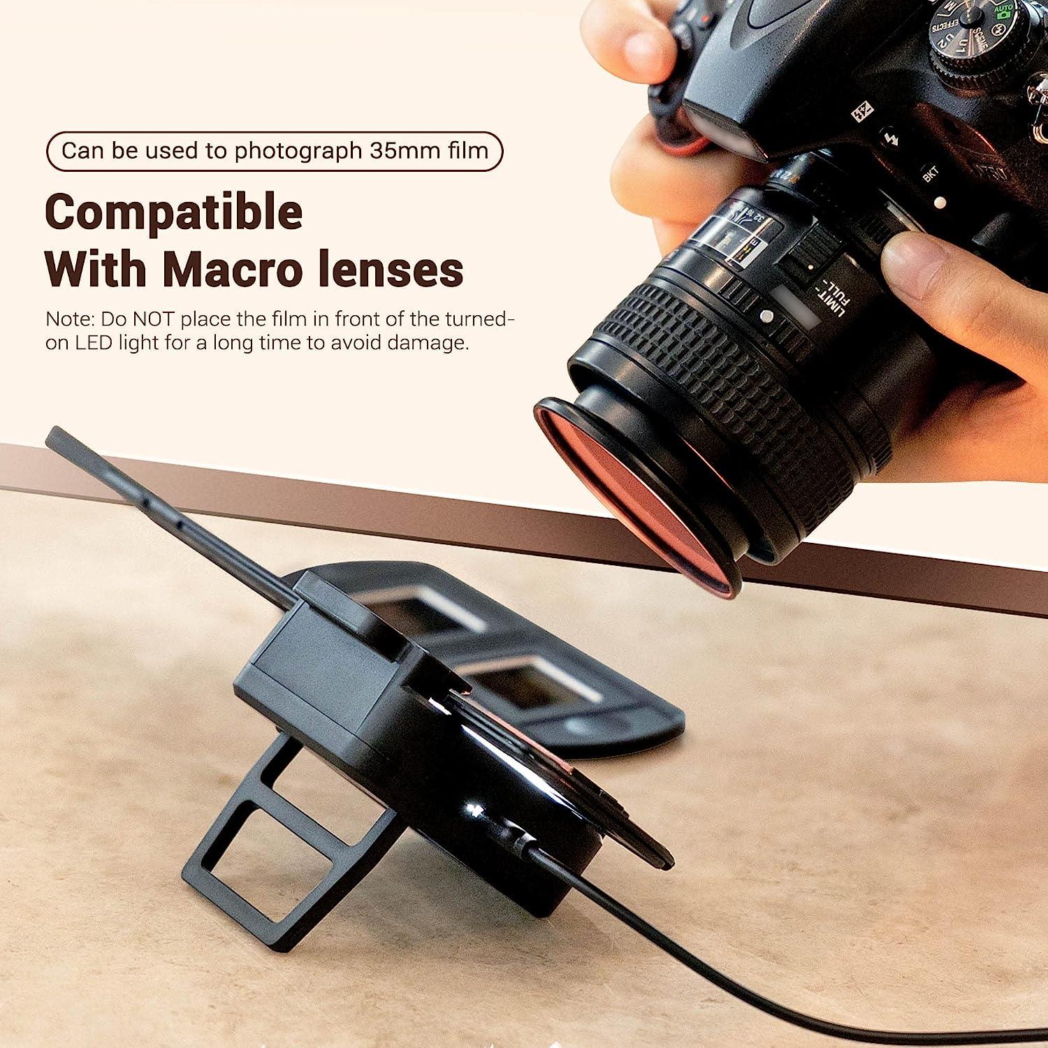 JJC Photo Slide and Film Digitizing LED Light Kit with 35mm Film Strips