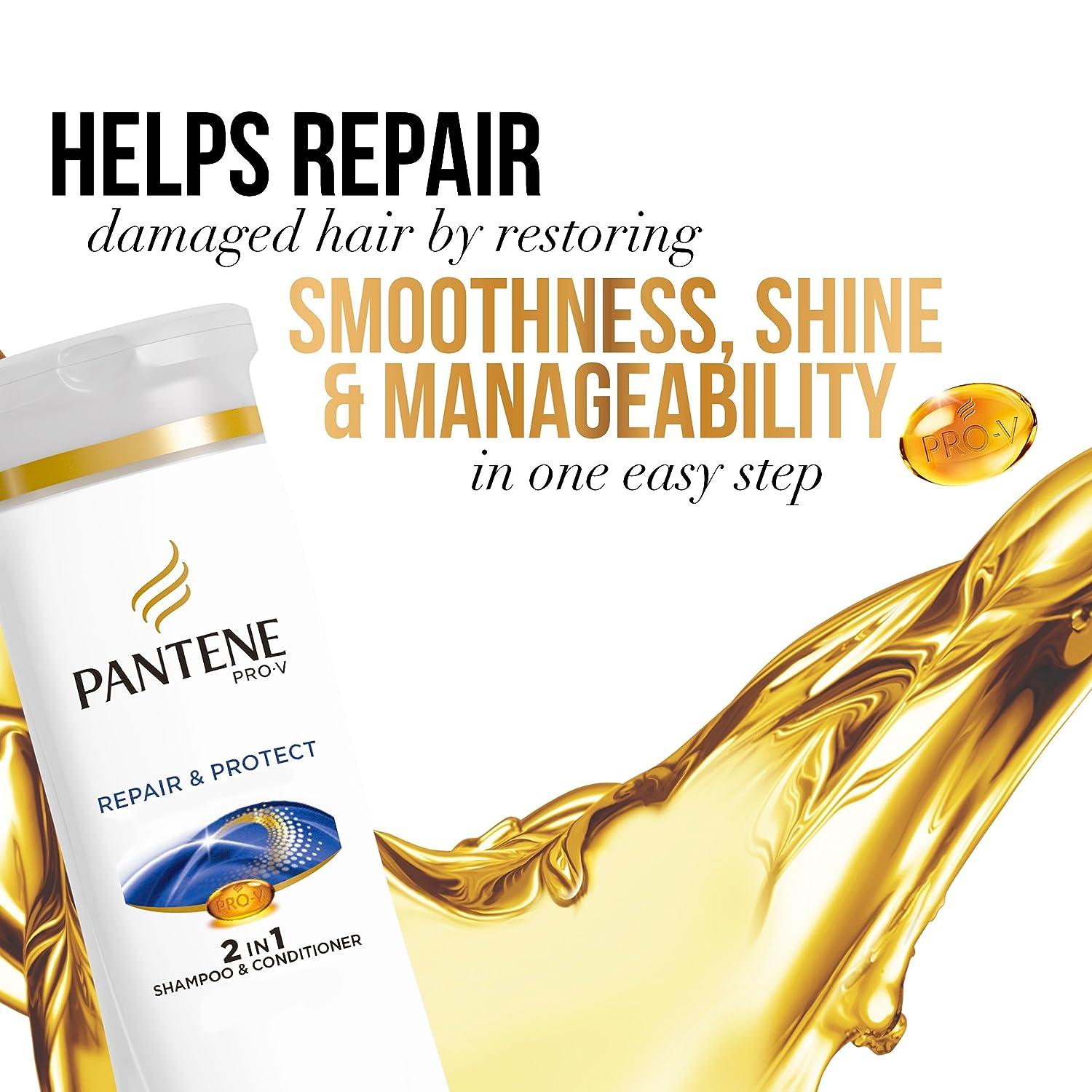 Pantene Repair and Protect 2 in 1 Shampoo & Conditioner 12.6 Fl Oz