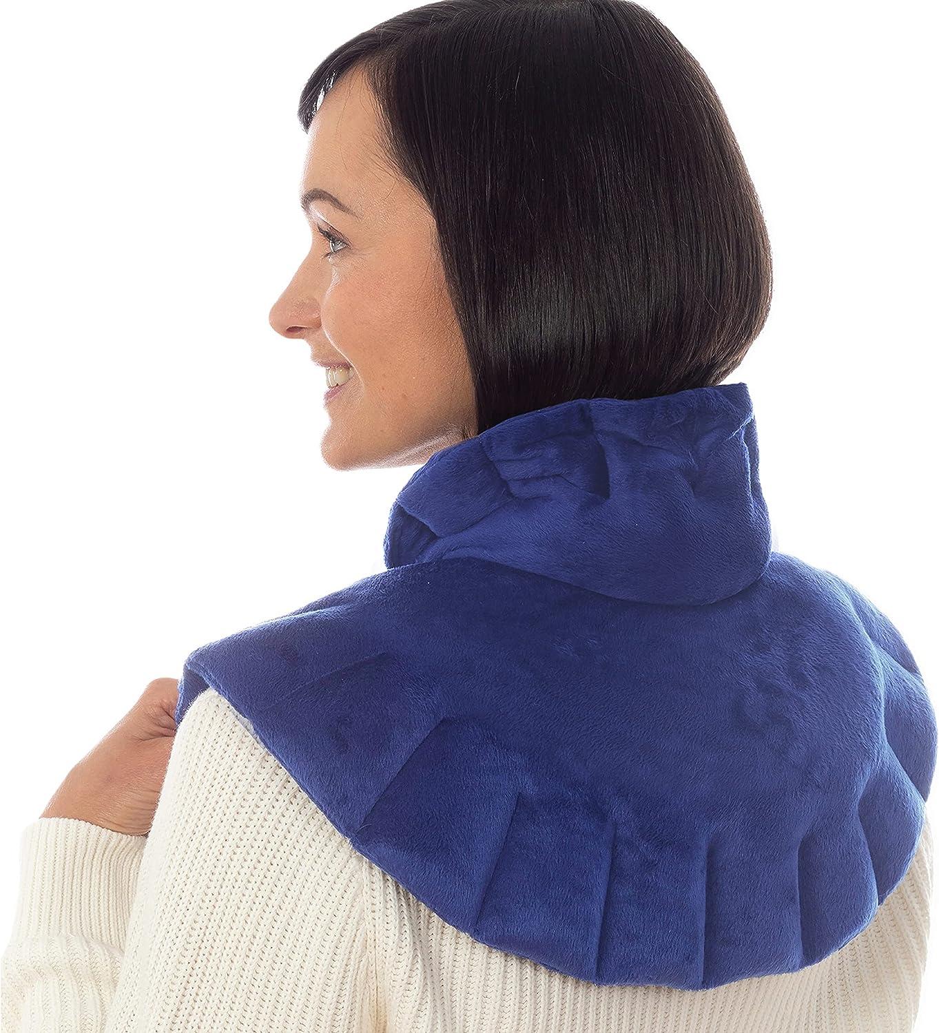 My Heating Pad- Neck & Shoulder Wrap - Natural Heat Therapy - Neck Pain Relief (Blue)
