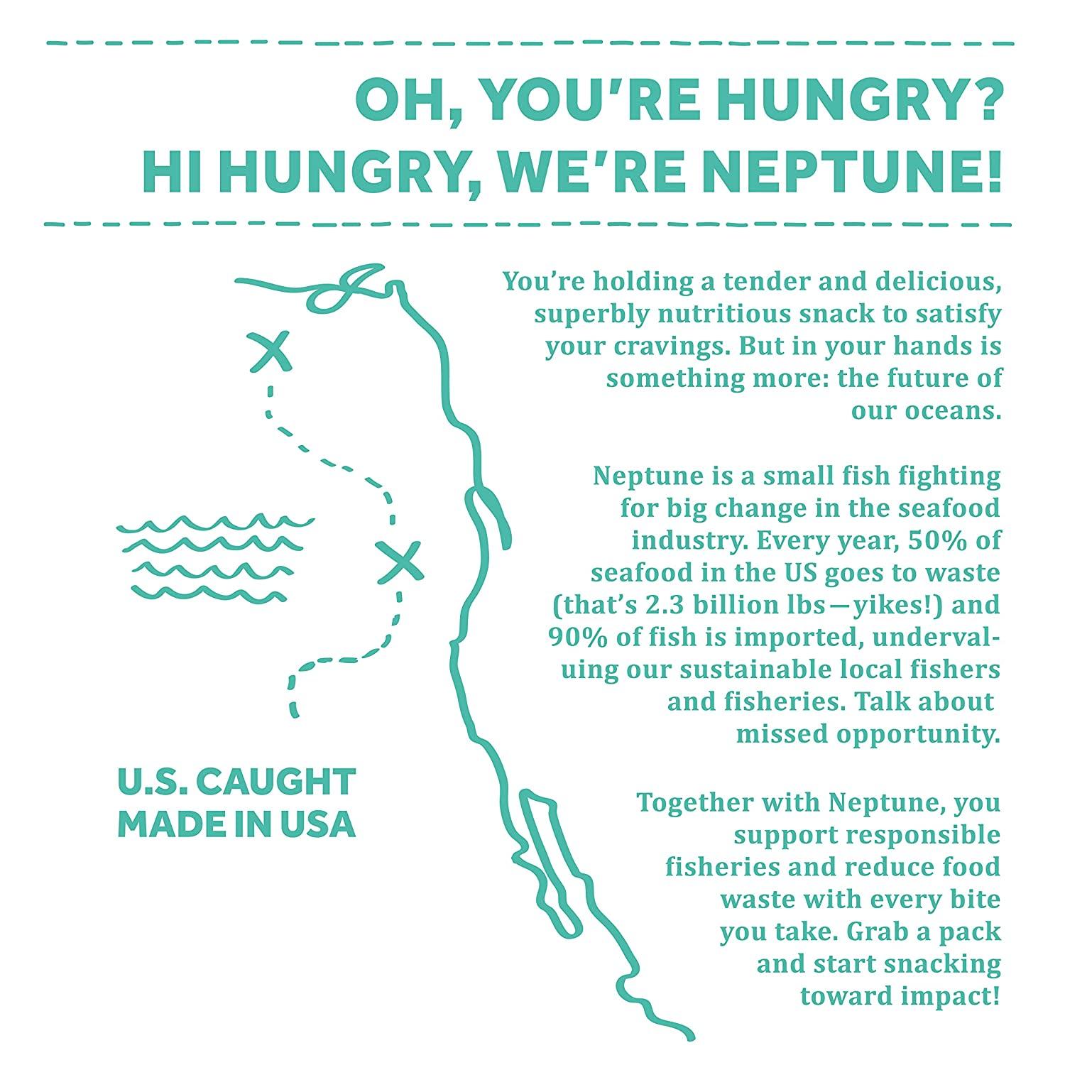 Wild Alaska Pollock Fish Jerky Sweet Citrus Ginger Neptune 2.2oz