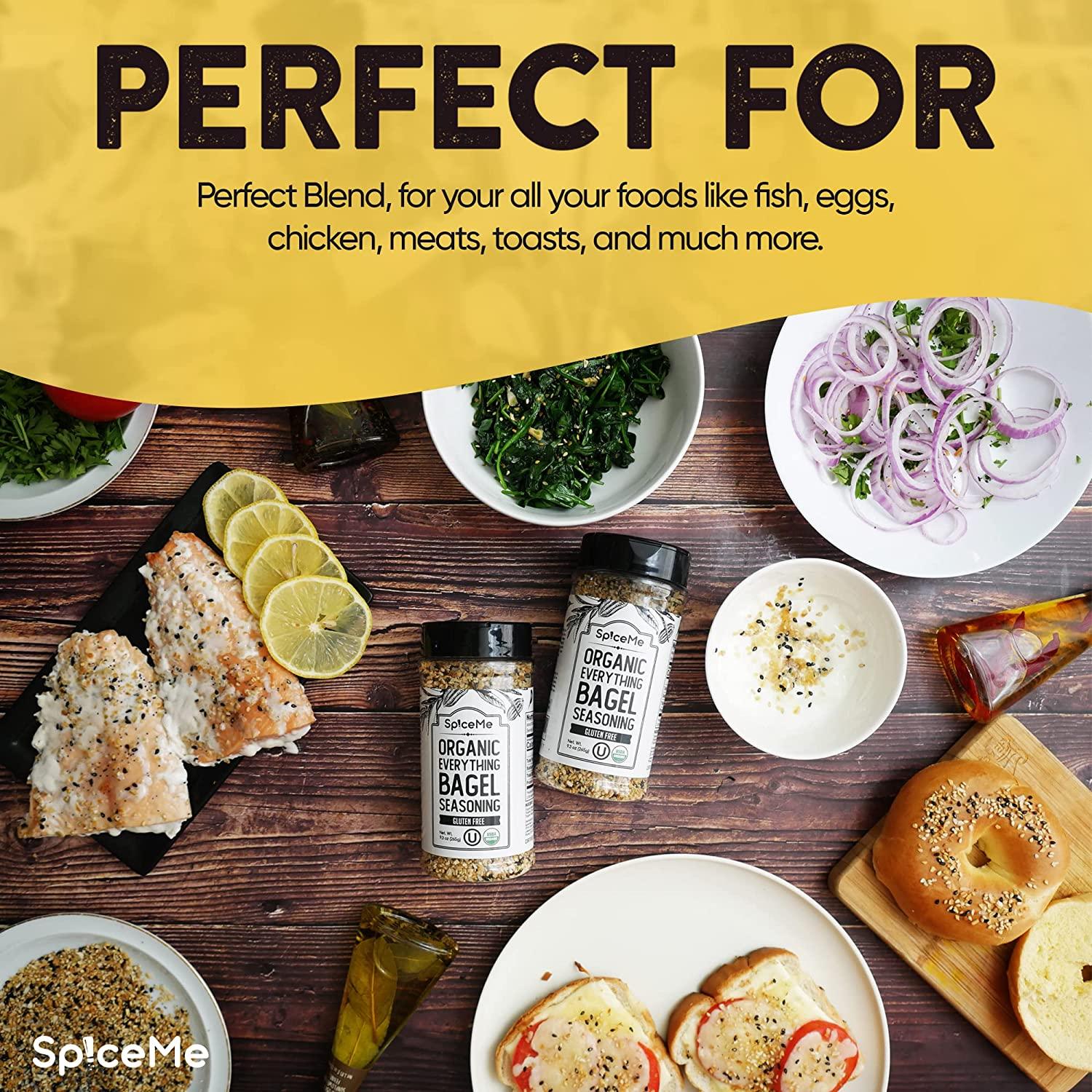 Organic Everything Bagel Seasoning, 9.3 Ounces, Zero Calories