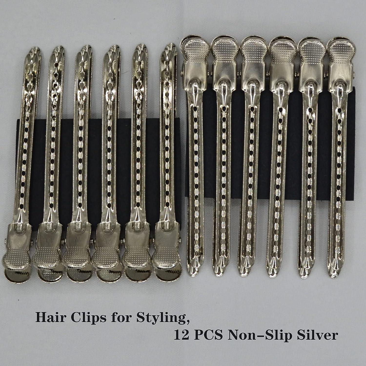 12 Pcs Metal Duckbill Hair Clips for Hair Sectioning Alligator Hair