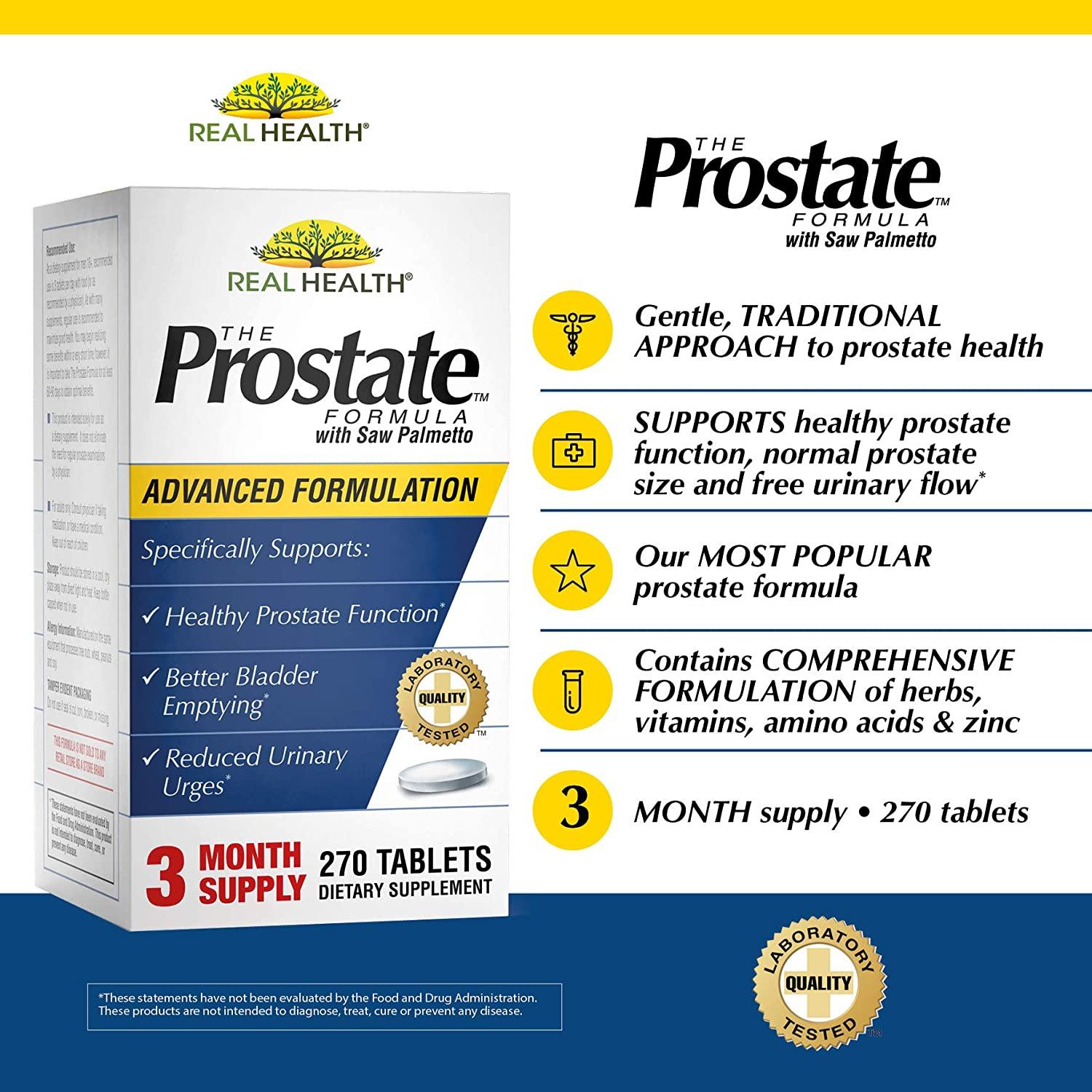 Real Health The Prostate Formula Saw Palmetto 270 Tablets for Optimal