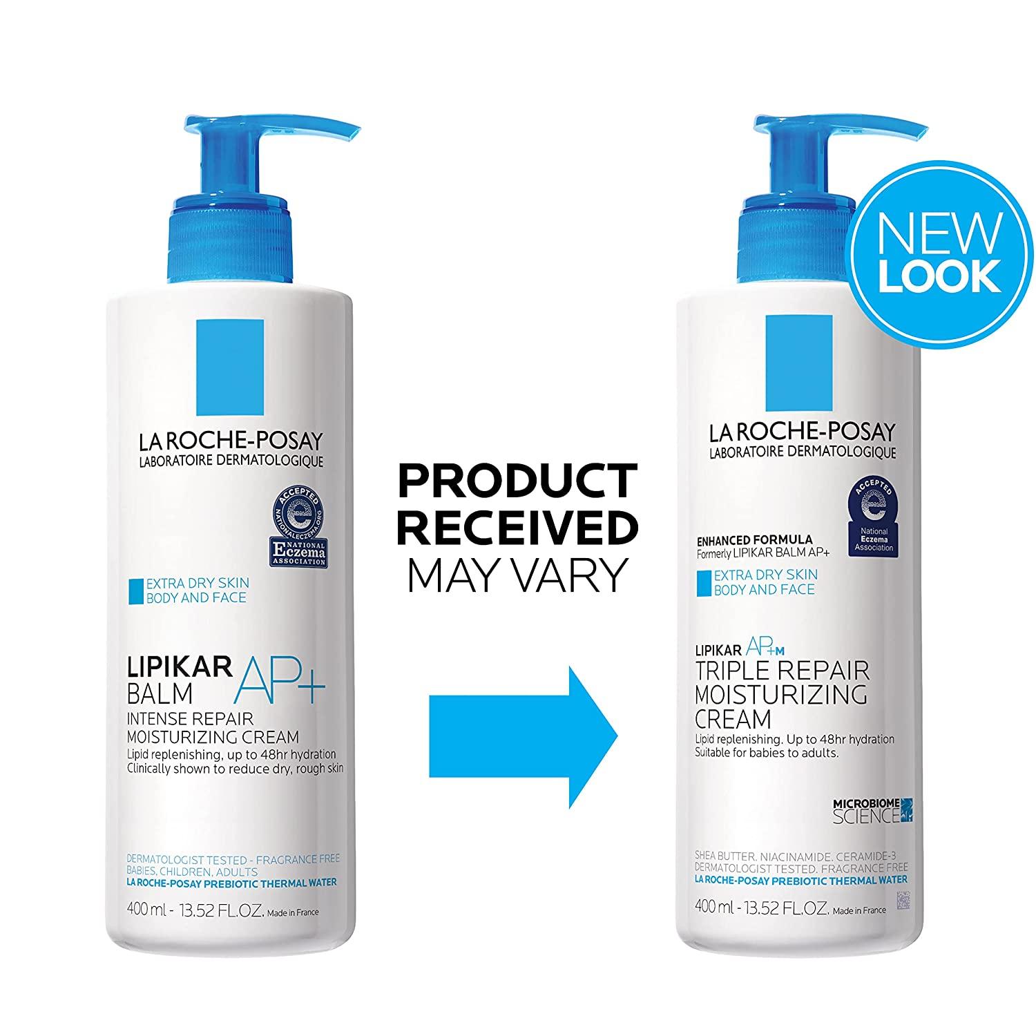 La Roche-Posay Lipikar Triple Repair Body Cream, Body Lotion and for Dry Skin, with Shea Butter and Niacinamide, Previously Balm AP+ Intense Repair 13.52 Fl Oz (Pack of 1)