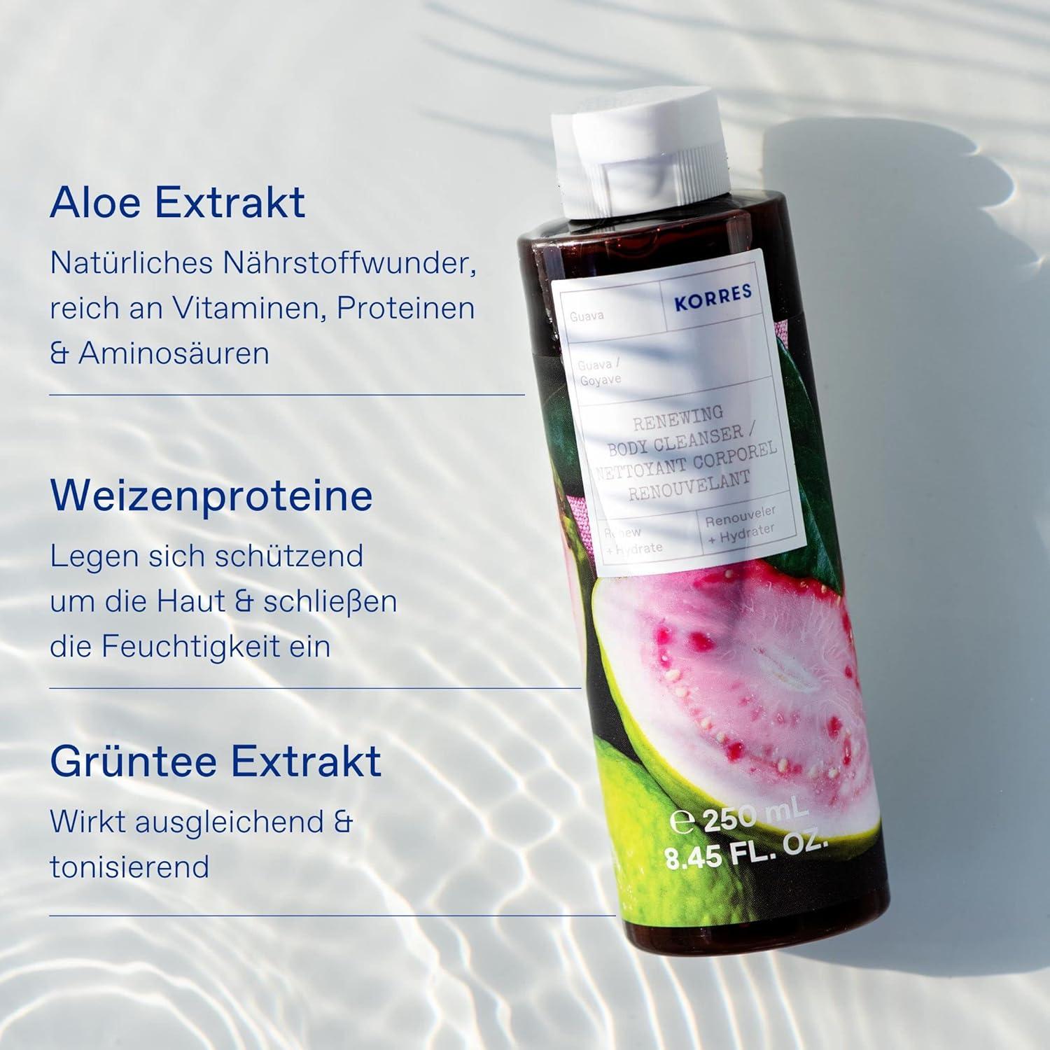 KORRES Mint Tea Revitalising Shower Gel 250ml - Active Aloe Vera Vegan &  Dermatologically Tested - Shop Internationally