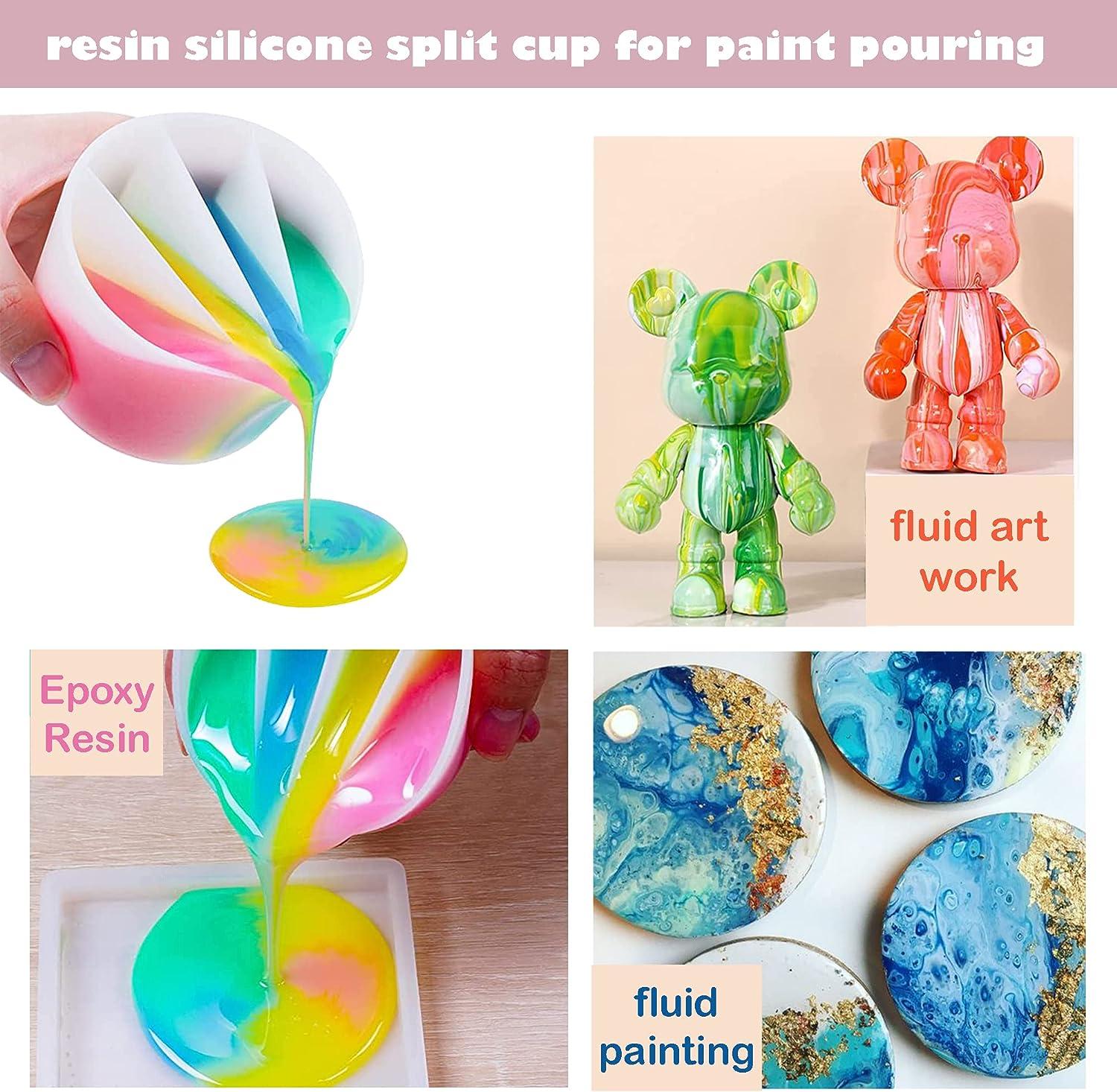 Ycolew Silicone Craft Mat, Silicone Mat for Resin Casting, 17x15Non Stick  Silicone Sheet, Creator Silicone Craft Mat with Cleaning Cup for Painting,  Art, Clay and Play Doh 