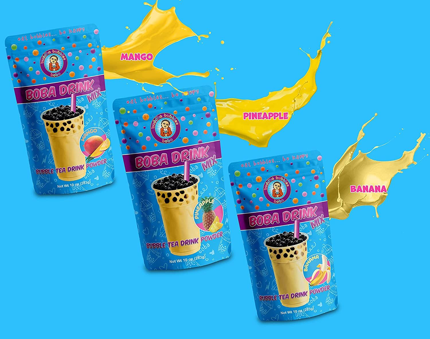 MANGO, PINEAPPLE, BANANA D.I.Y. Boba/Bubble Tea Kit/Gift Box by