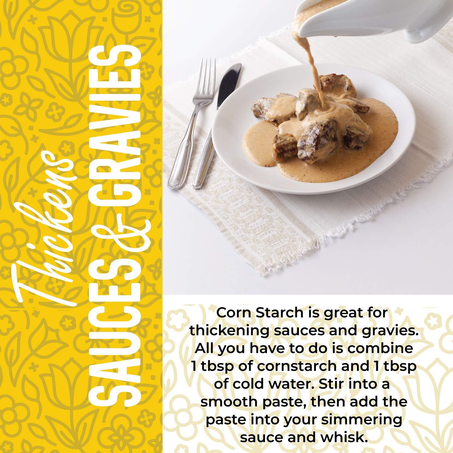 Corn Starch Powder, 16 oz, Thickener for Sauces, Gravy, Soup, 100 Pure Cornstarch, Glutenfree