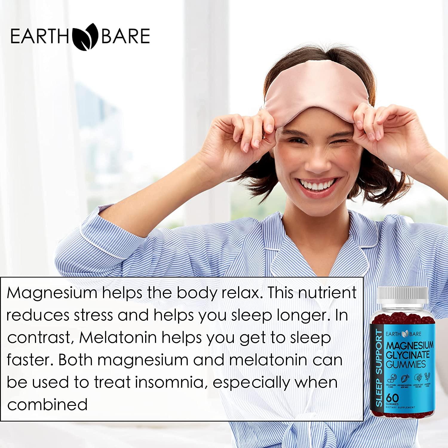 Extra Strength Magnesium Glycinate Gummies with Melatonin, Ashwagandha