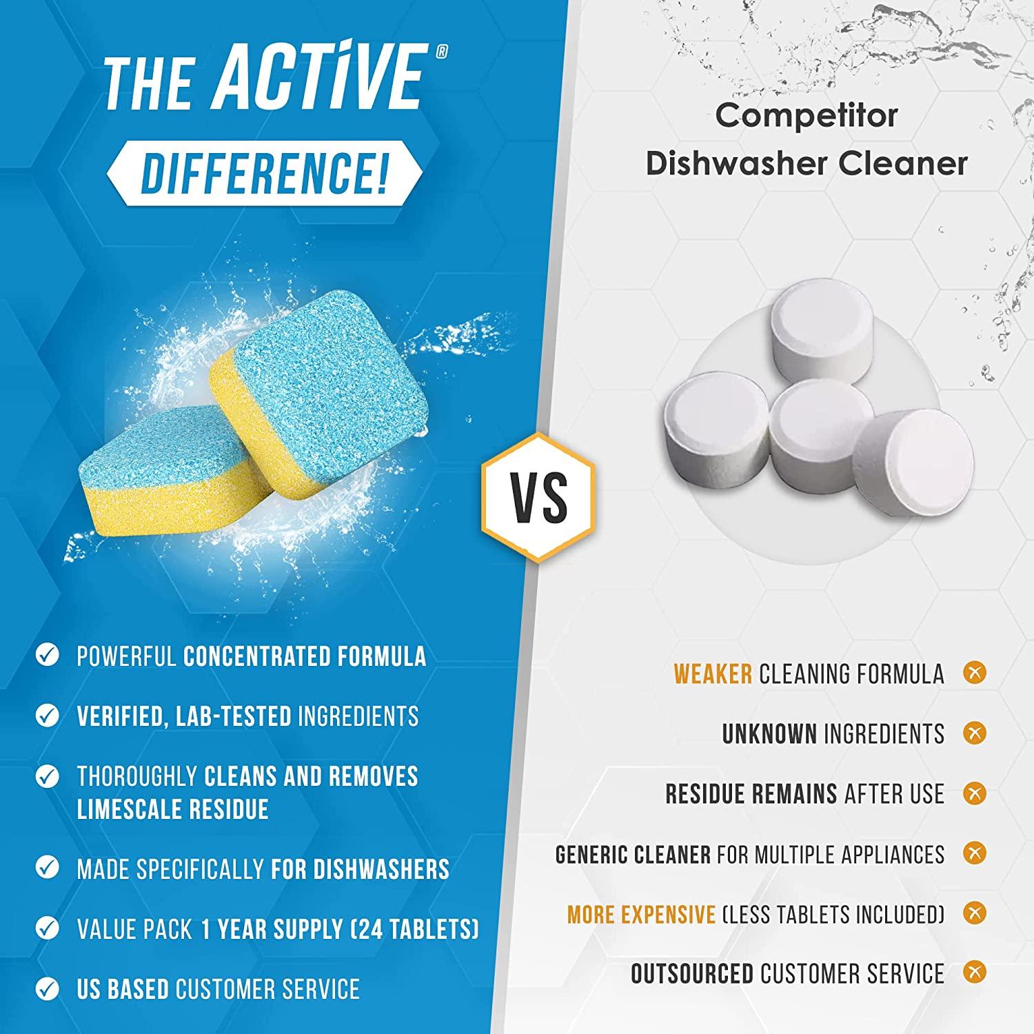 Dishwasher Cleaner and Deodorizer Tablets 24 Pack Deep Cleaning