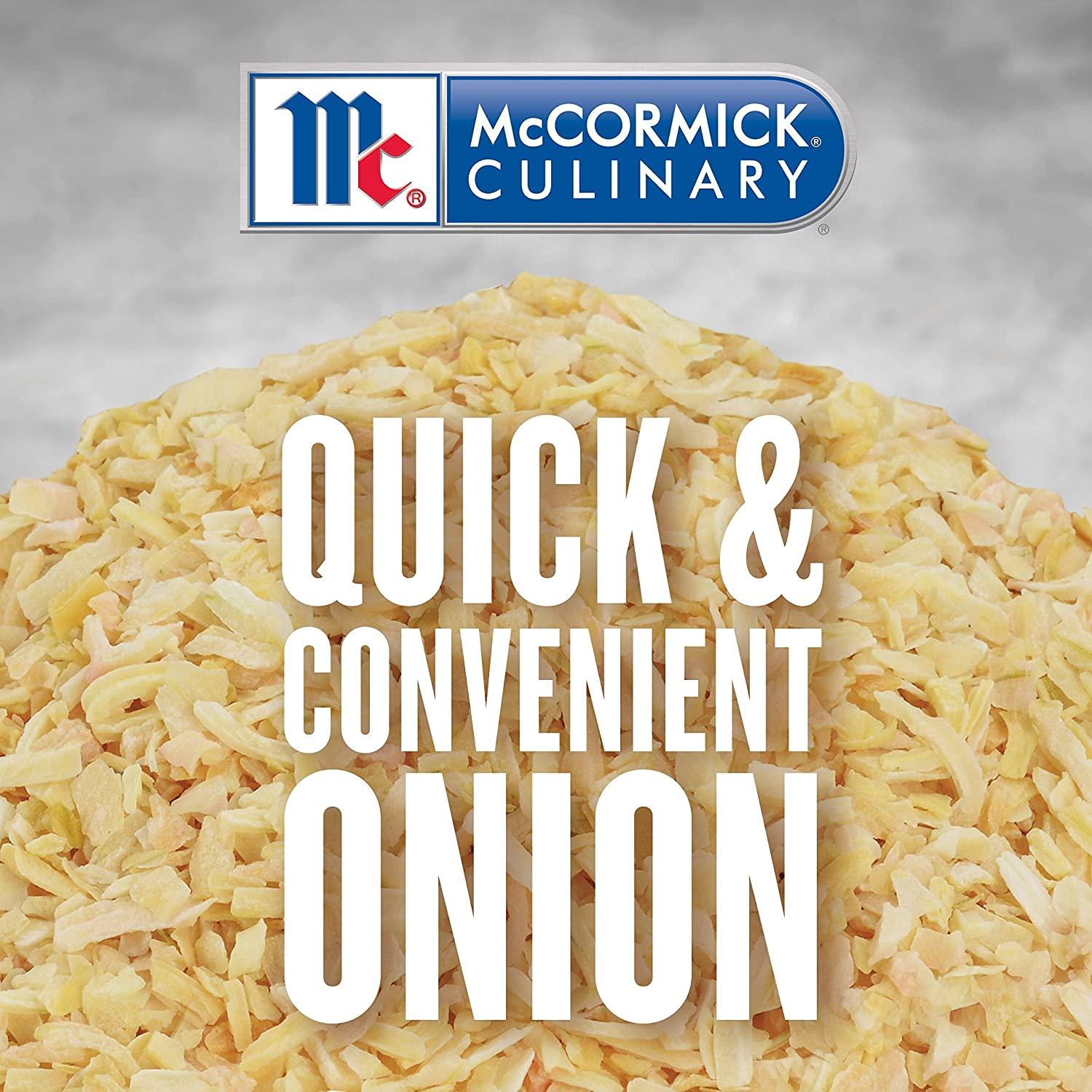 McCormick Culinary Minced Onion, 17 oz One 17 Ounce Container of Dried Minced Onion Flakes