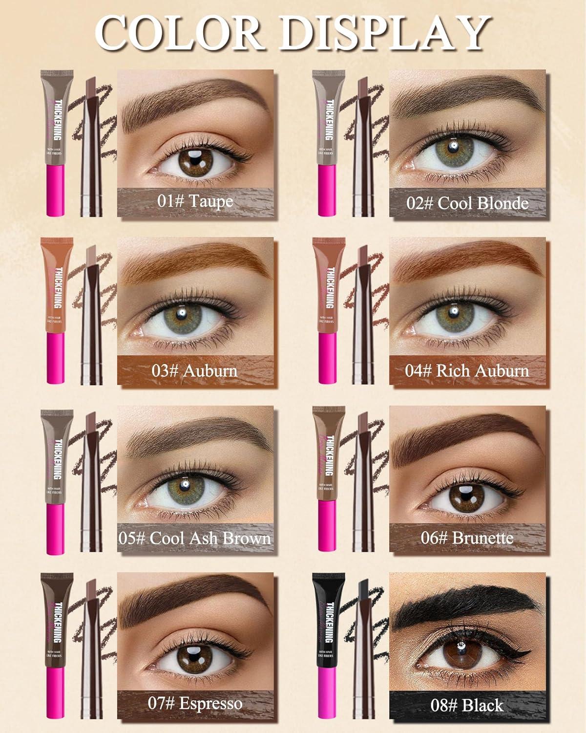 Waterproof Tinted Brow Gel Kit - Taupe & Dark Brown Eyebrow