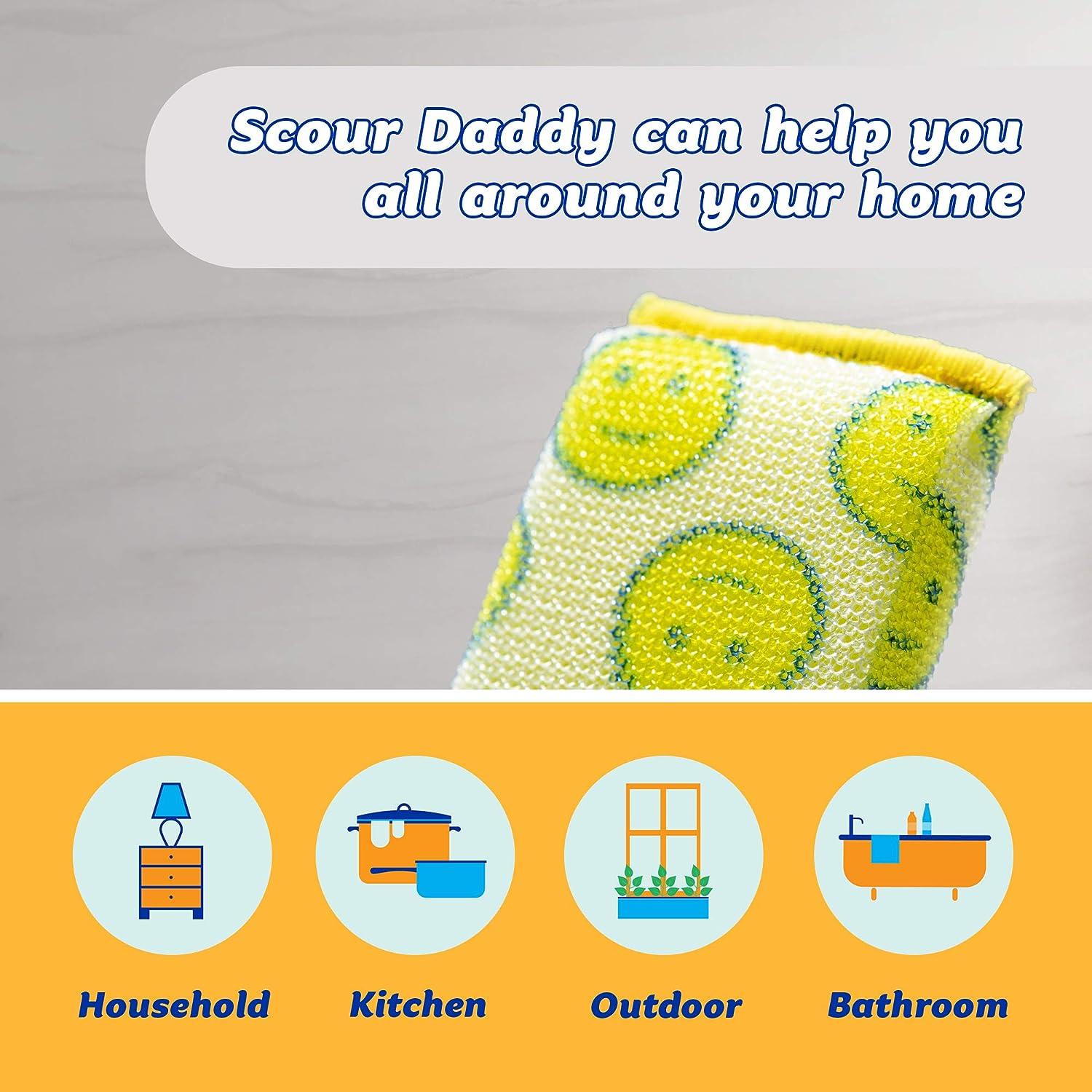 Scrub Daddy Steel Scour Pads - Scour Daddy Steel - Stainless Steel Scouring  Pads for Dishes, Pots, Pans and Grill, Scrubbers for Kitchen and Bathroom