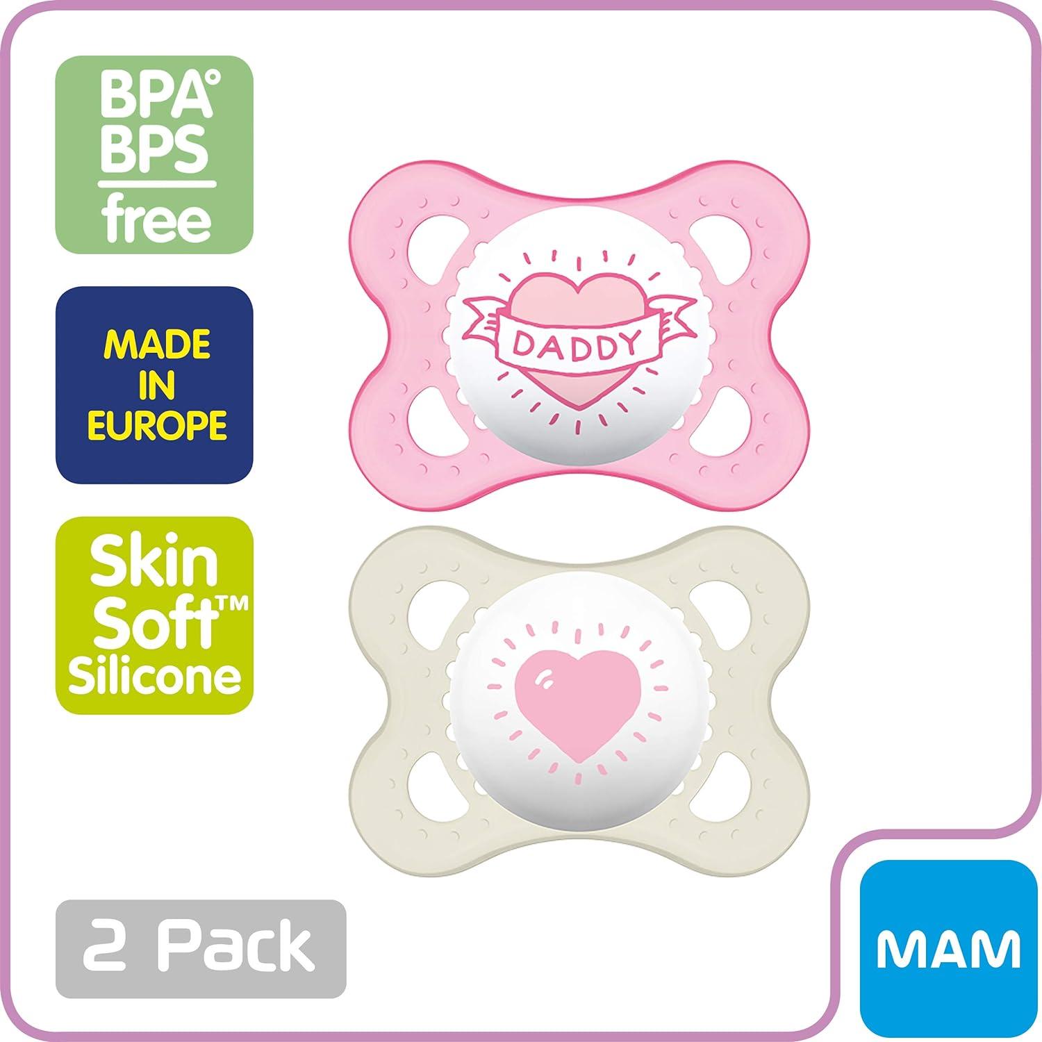 MAM Original Baby Pacifier Nipple Shape Helps Promote Healthy Oral