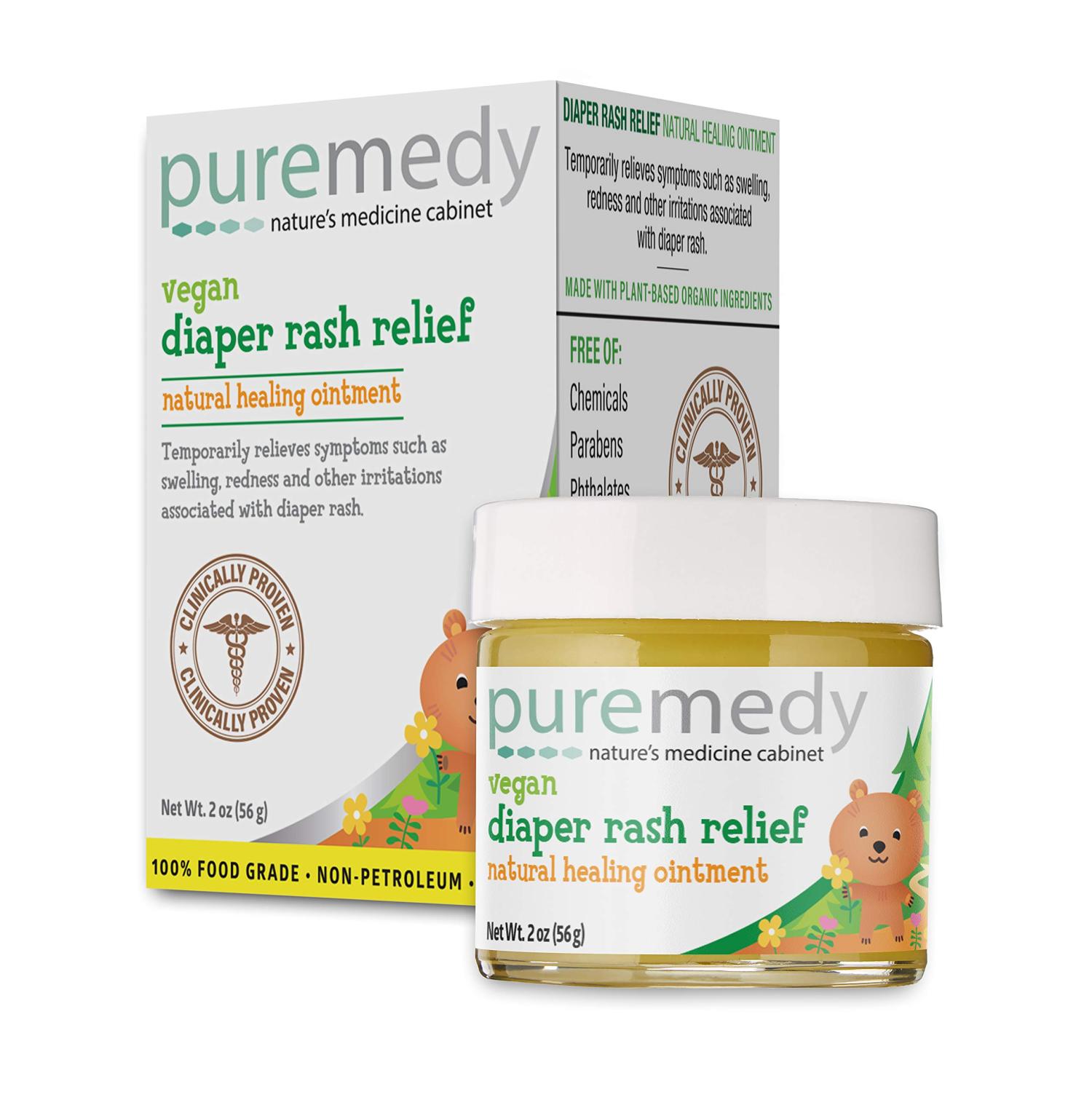 Puremedy Baby Diaper Rash Healing Ointment 2 oz Vegan Homeopathic