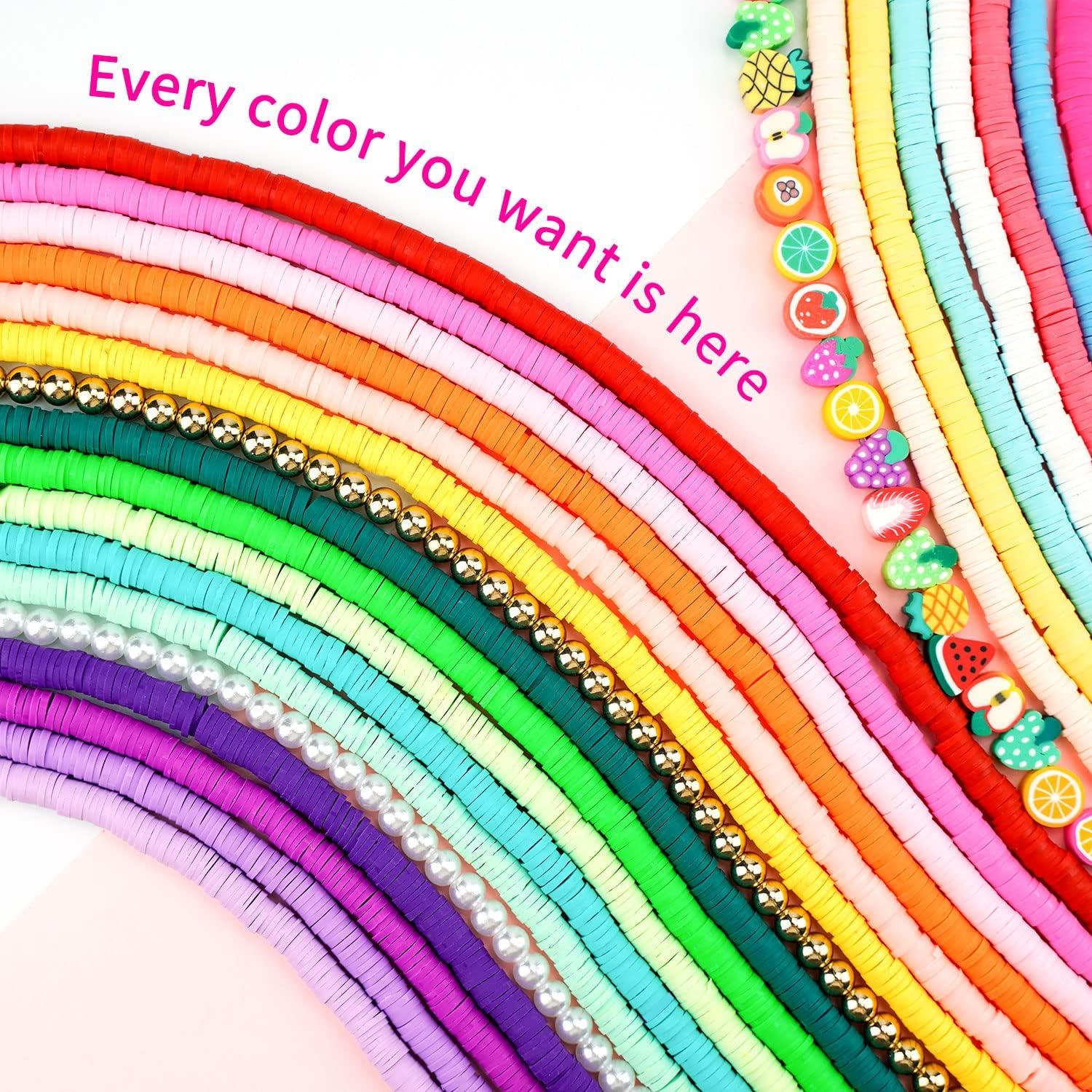 Polymer Clay Beads Bracelet Making Kit 4000 pcs in 20 Color Clay Be