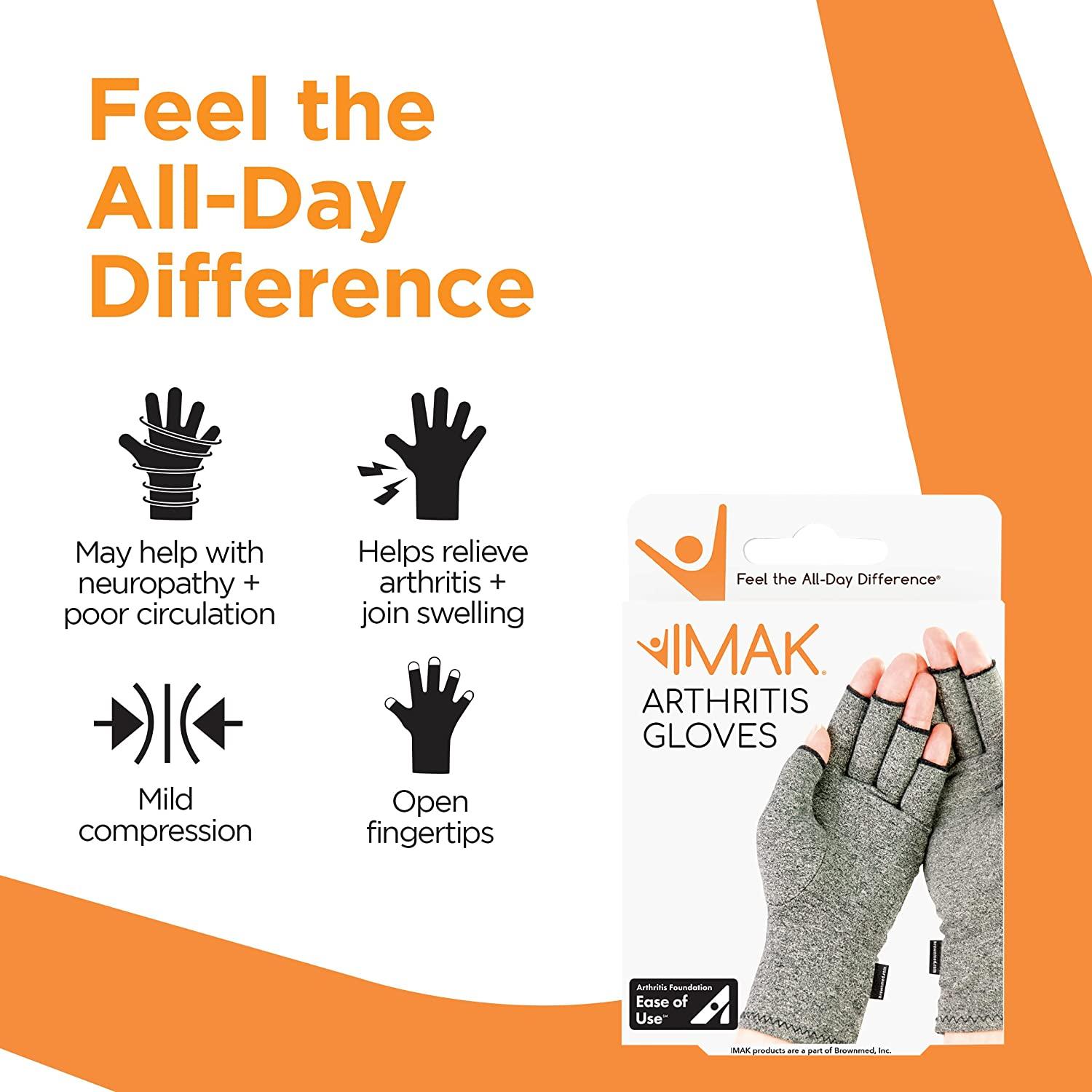 IMAK Compression Arthritis Gloves, Medium Premium Arthritic Joint