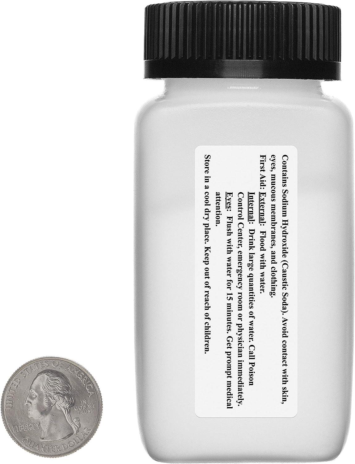 Sodium Hydroxide Lye Caustic Soda / Fine Powder / 10 Ounces in 2  Bottles 99% Pure/Food Grade
