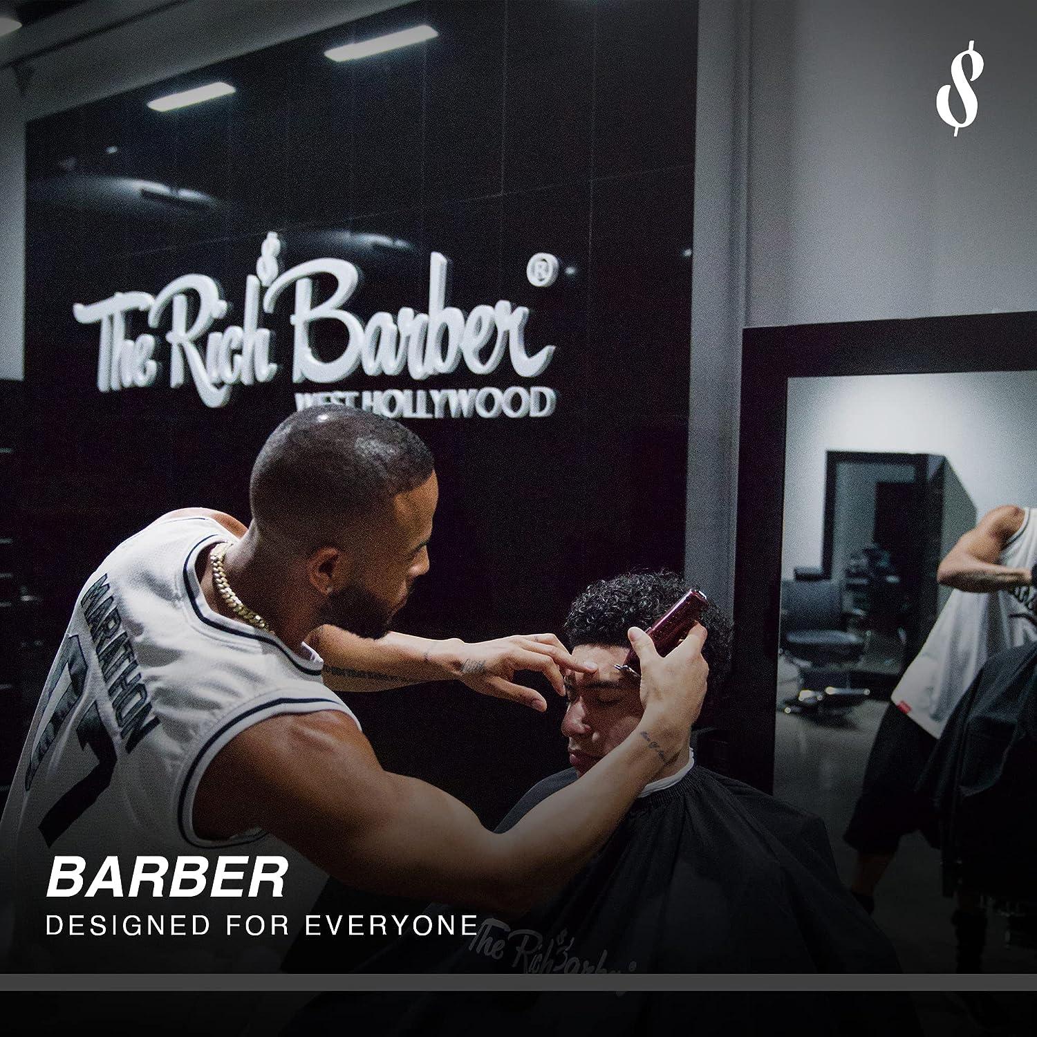  The Rich Barber N'Hance Pro Barber Kit I - Professional 3-in-1  Hair & Beard Styling Set - Keratin-Infused Hair Building Fibers, Applicator  Pump, Application Card - Hairline Enhancer & Volumizing Spray 