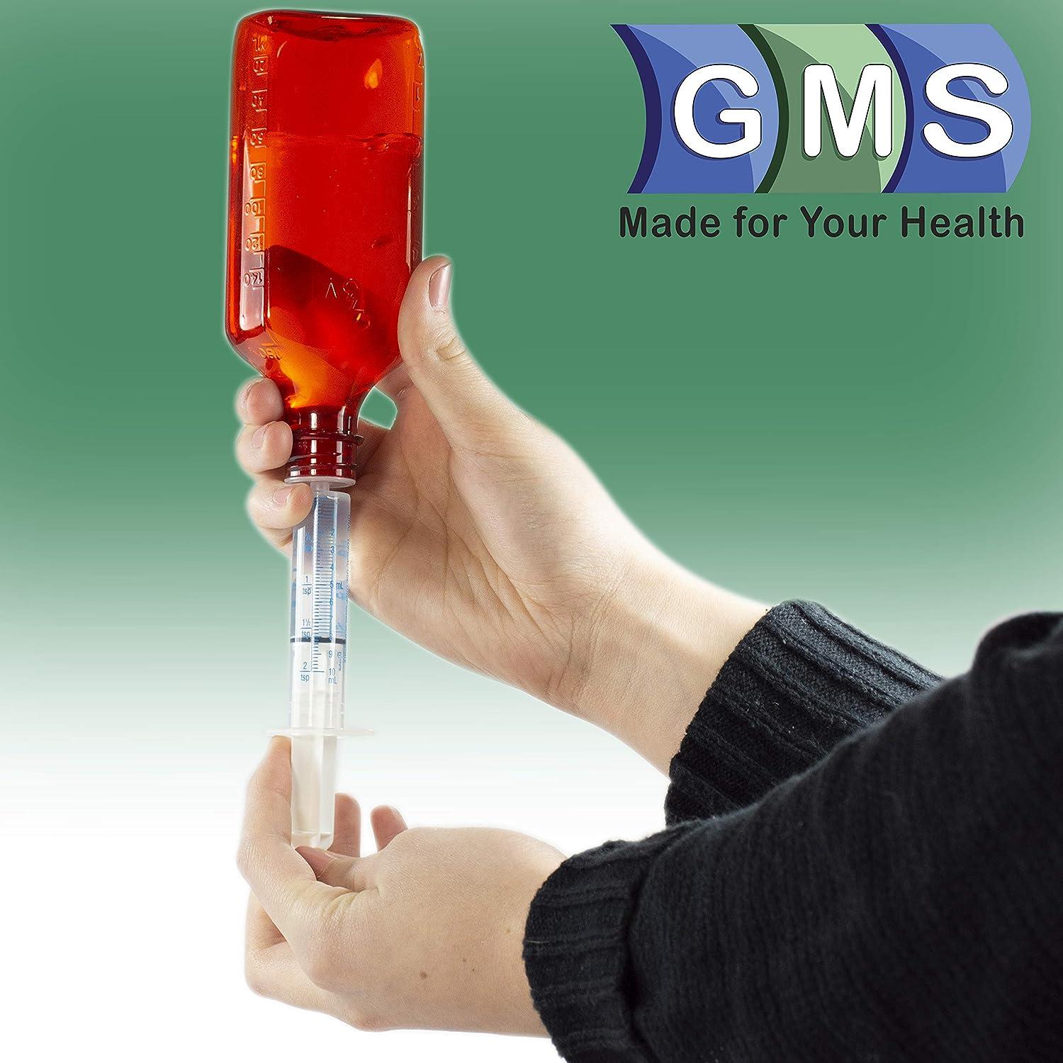 GMS Press in Bottle Adapter Plug for Oral Medication Syringes and Liquid Medication Reusable