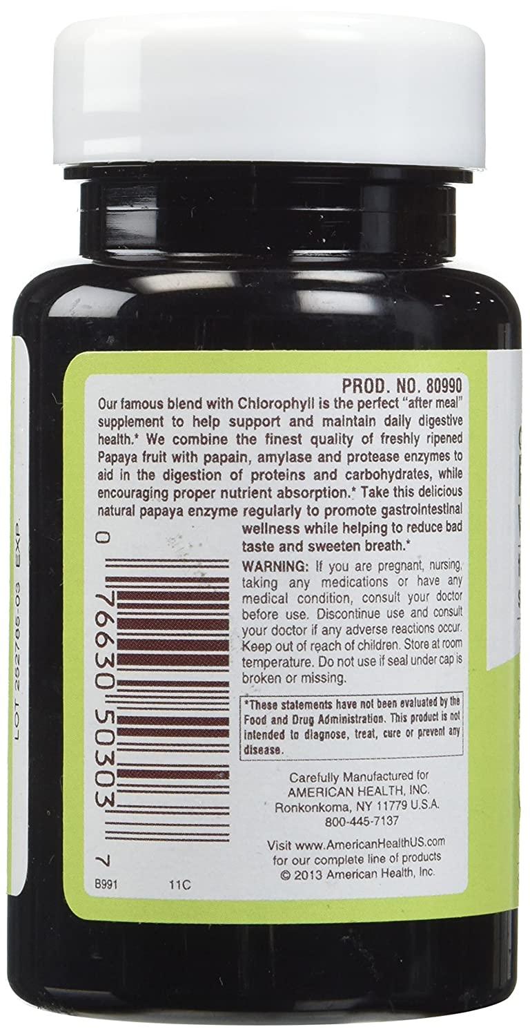 Papaya Enzyme & Chlorophyll Chewable Tablets â€“ Digestive Support & Detox