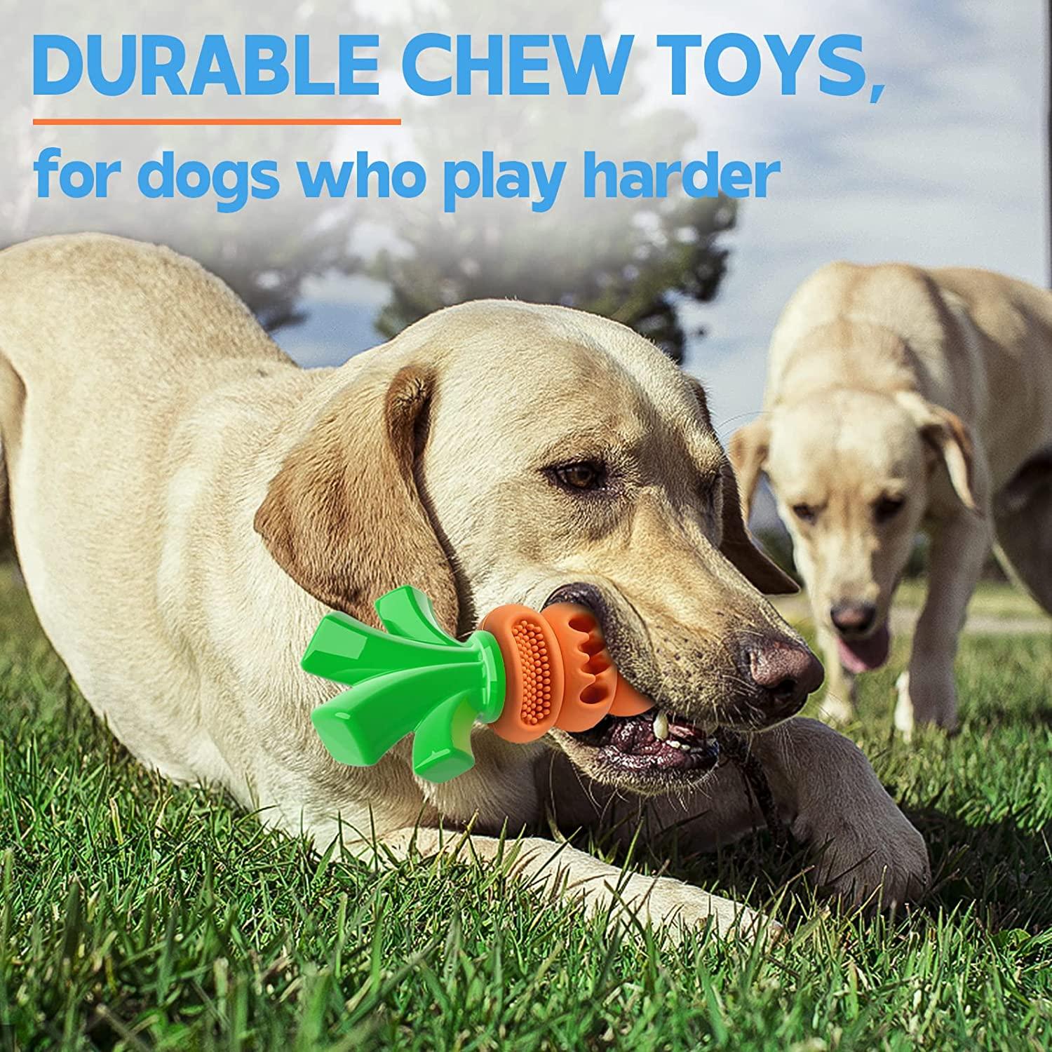 Interactive Treat Dispensing Puppy Toys - Dog Bones for Aggressive