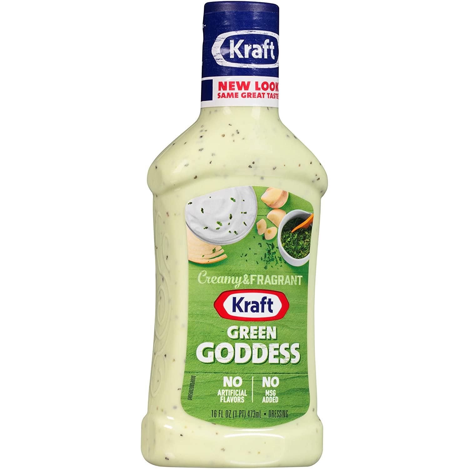 Kraft Green Goddess Salad Dressing (6 ct Pack, 16 fl oz Bottles) Green Goddness