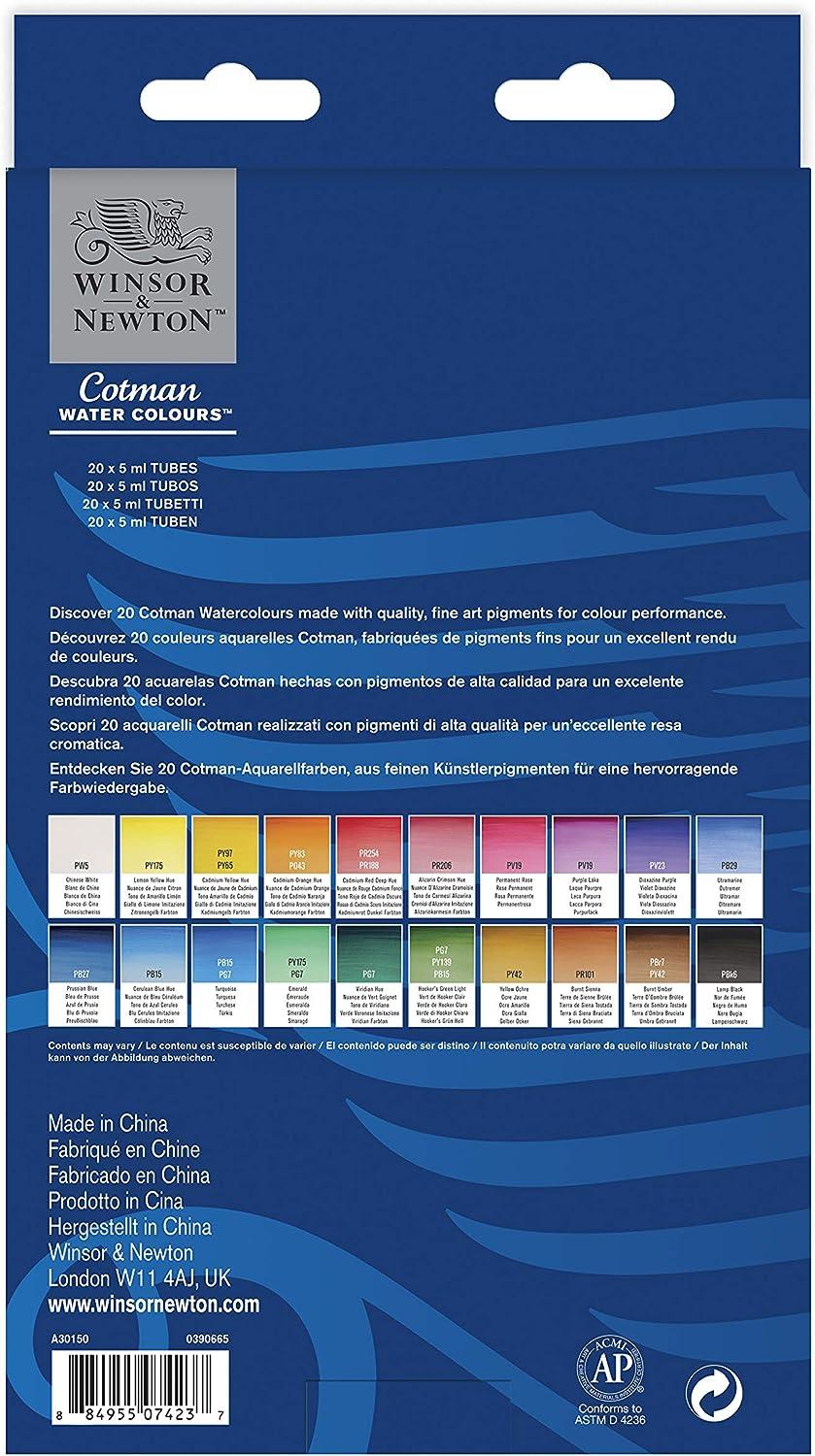 Winsor & Newton Cotman Watercolor Tube Palette Set