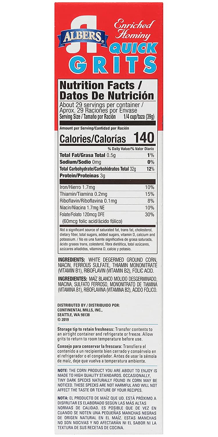 Albers Quick Grits 40oz Premium Southernstyle Corn Grits for Fast