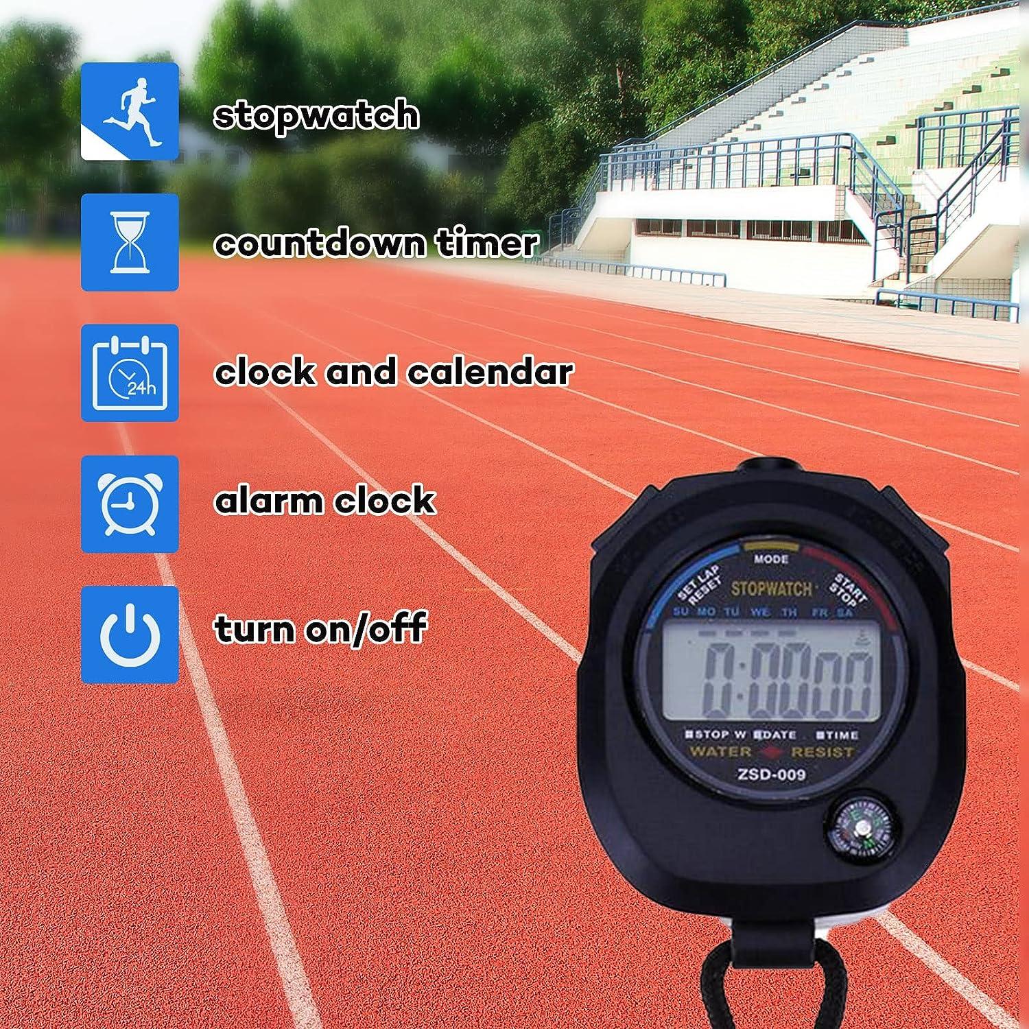 Sports Stopwatch Timer Set, MultiFunction Electronic Digital Sport Stopwatches, Large Display