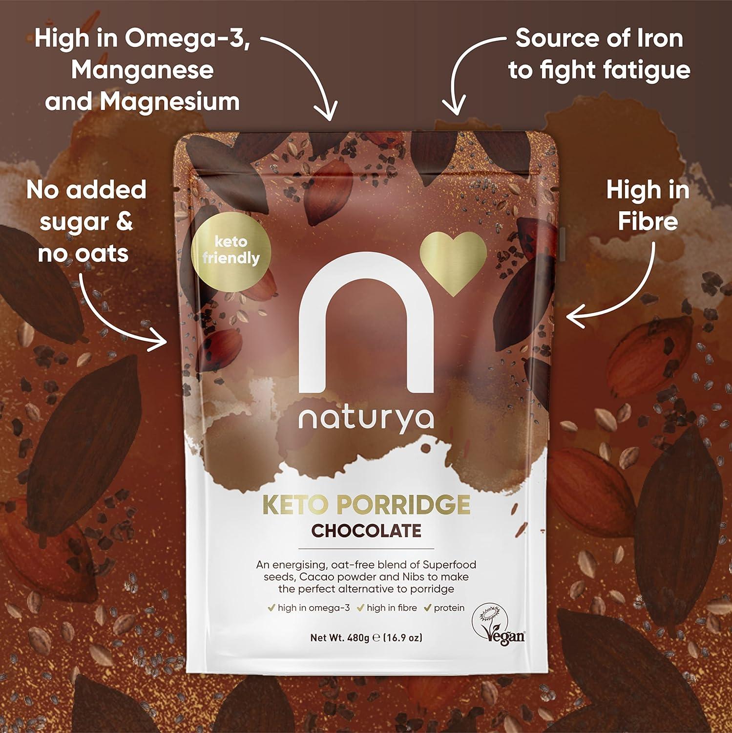 Naturya Keto Porridge OatFree 480g (Chocolate) Healthy Breakfast No