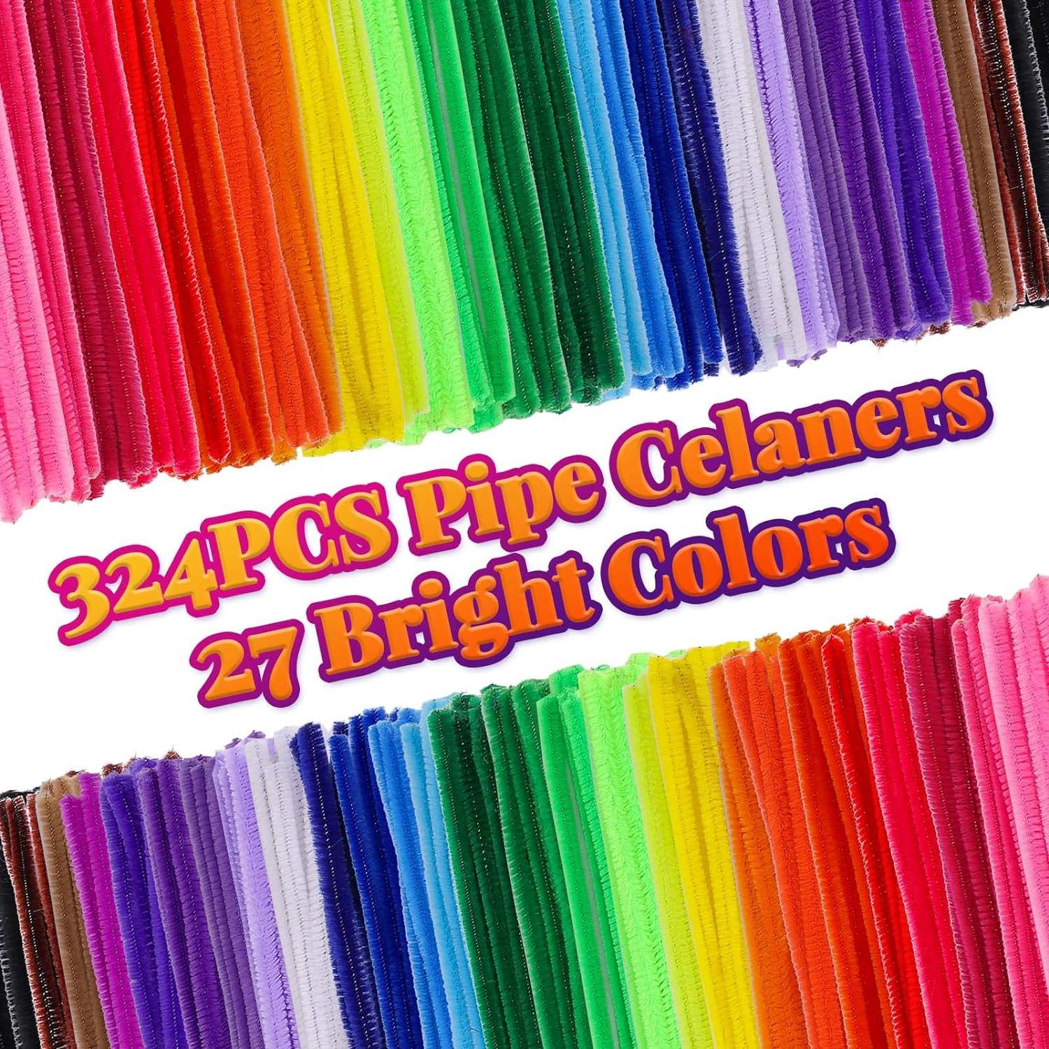 Caydo 1000 Pieces Pipe Cleaners Assorted 20 Colors Chenille Stems Bulk for  Kids Art and Crafts Projects and Decorations(6 mm x 12 inch)