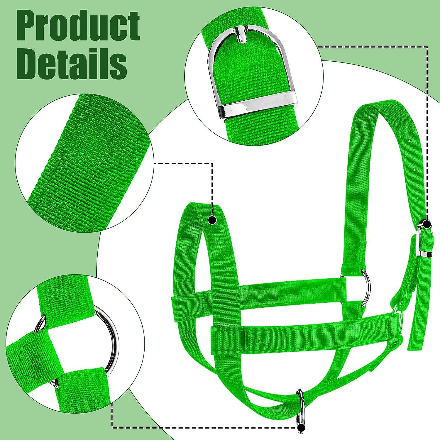 Nylon Livestock Cattle Halters Adjustable Weaver Chin and Throat Snap