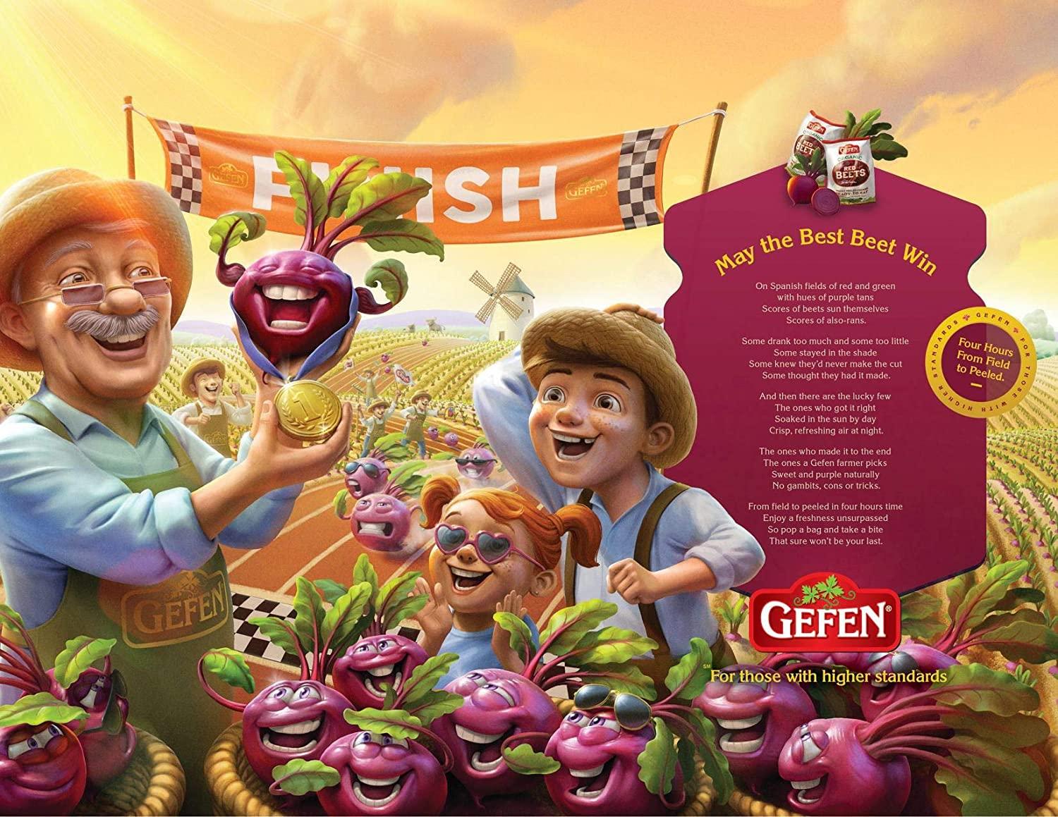 Gefen "Red Beets" Whole Peeled Cooked Ready to Eat Vacuum Packed (3 x