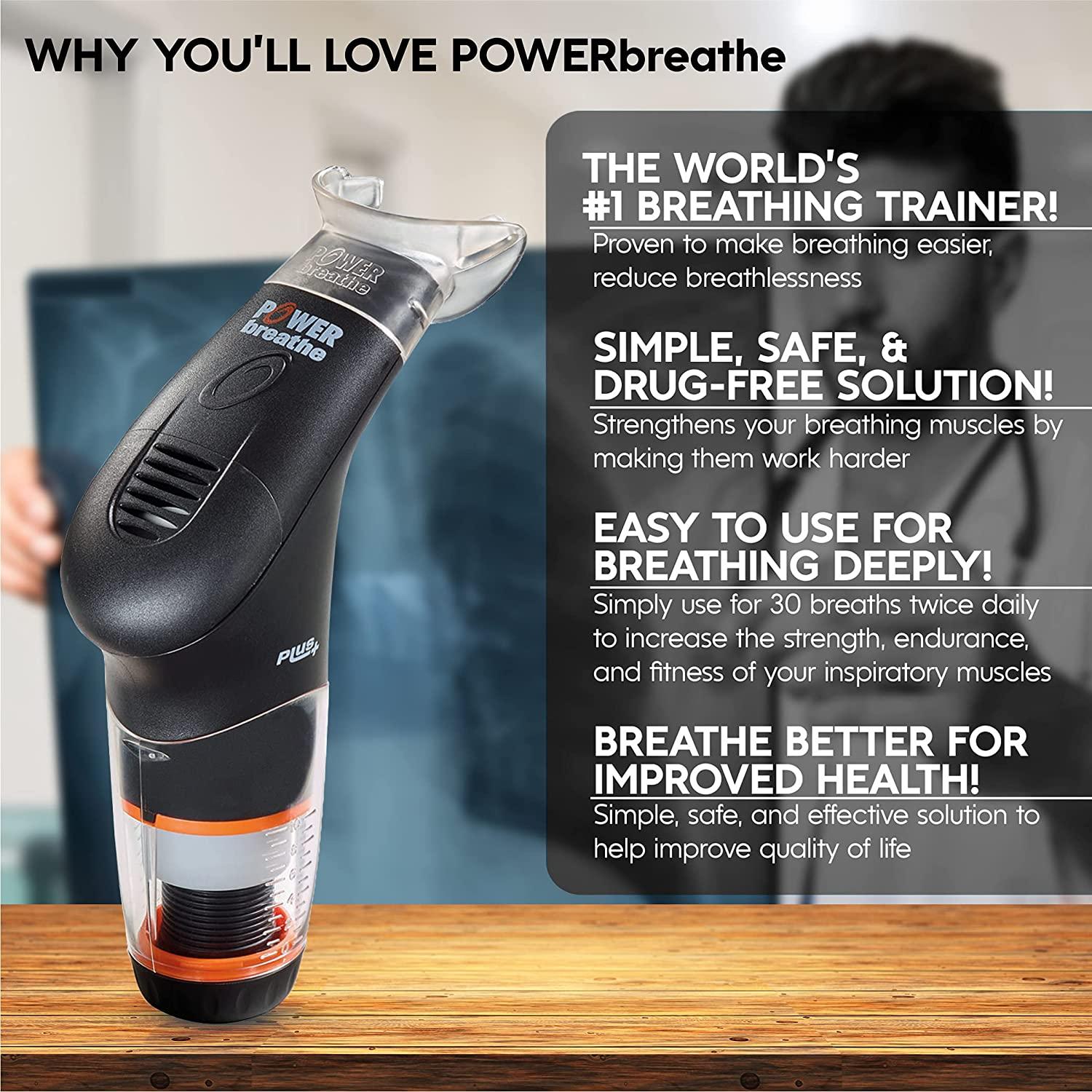 POWERbreathe Plus Medium Resistance Breathing Muscle Trainer Improve