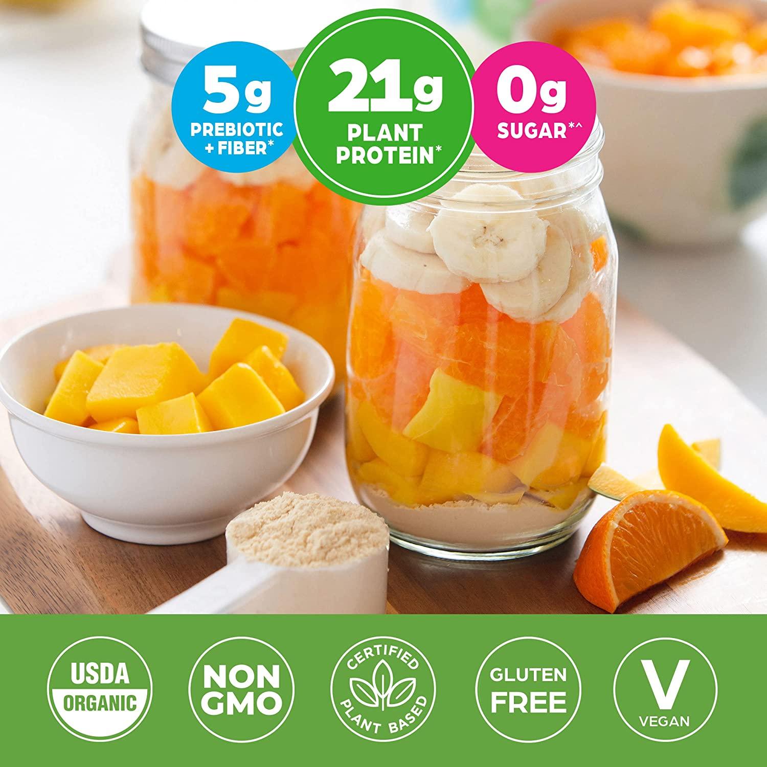 Orgain Organic Vegan Protein Powder, Vanilla Bean 21g of Plant Based