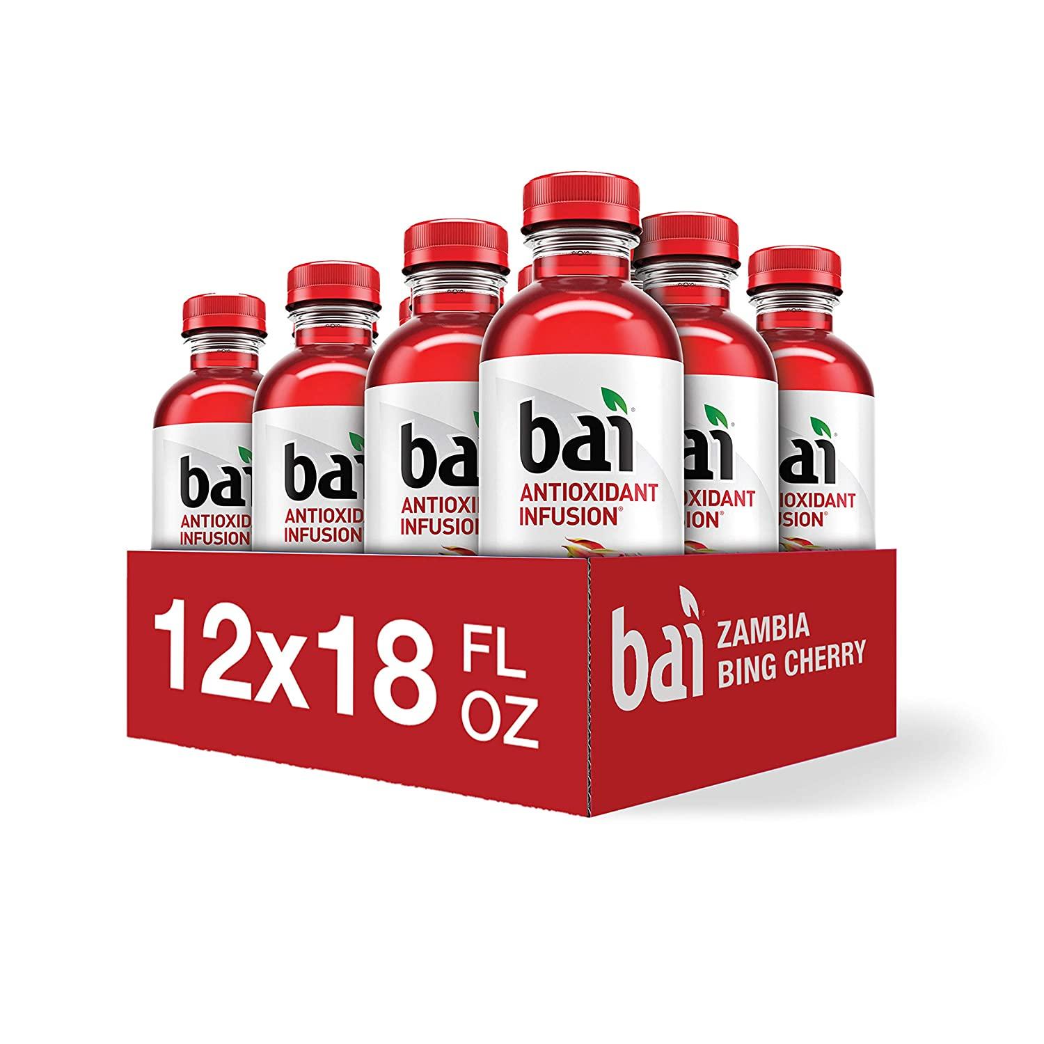 Bai Flavored Water Zambia Bing Cherry 18 Fl Oz (Pack of 12