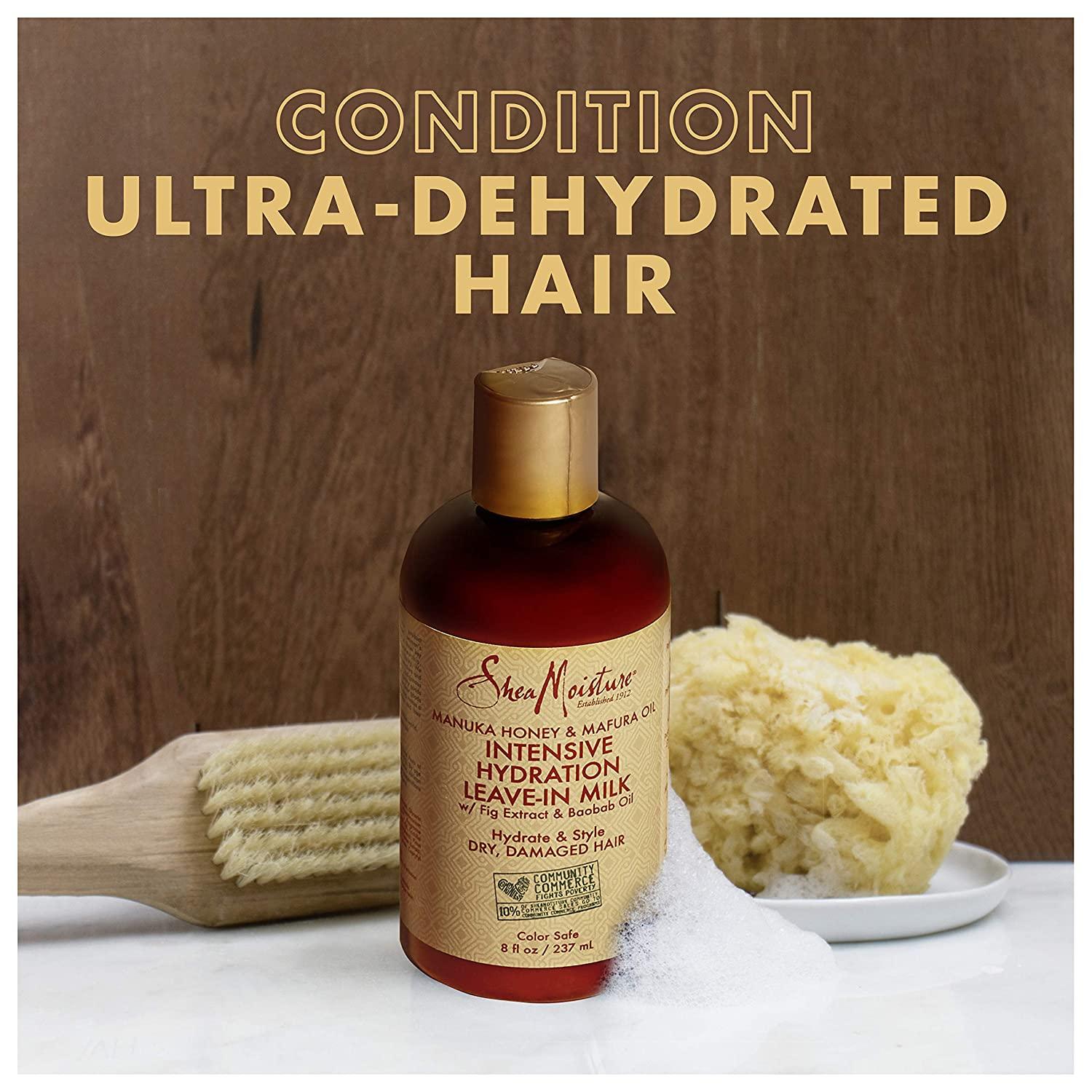 Sheamoisture Hydration Hair Milk for Dry Hair Manuka Honey and Mafura Oil  to Hydrate and Style Hair 8 oz 8 Fl Oz (Pack of 1)
