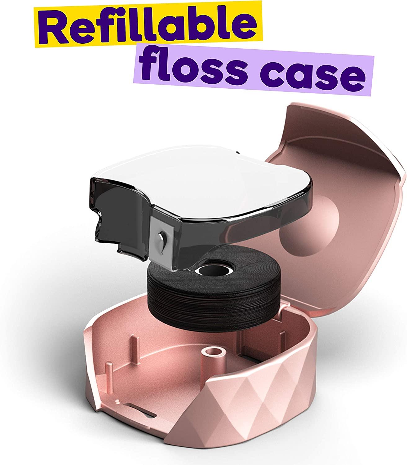 BURST Refillable Dental Floss Set with Juniper Berry Aroma, Vegan