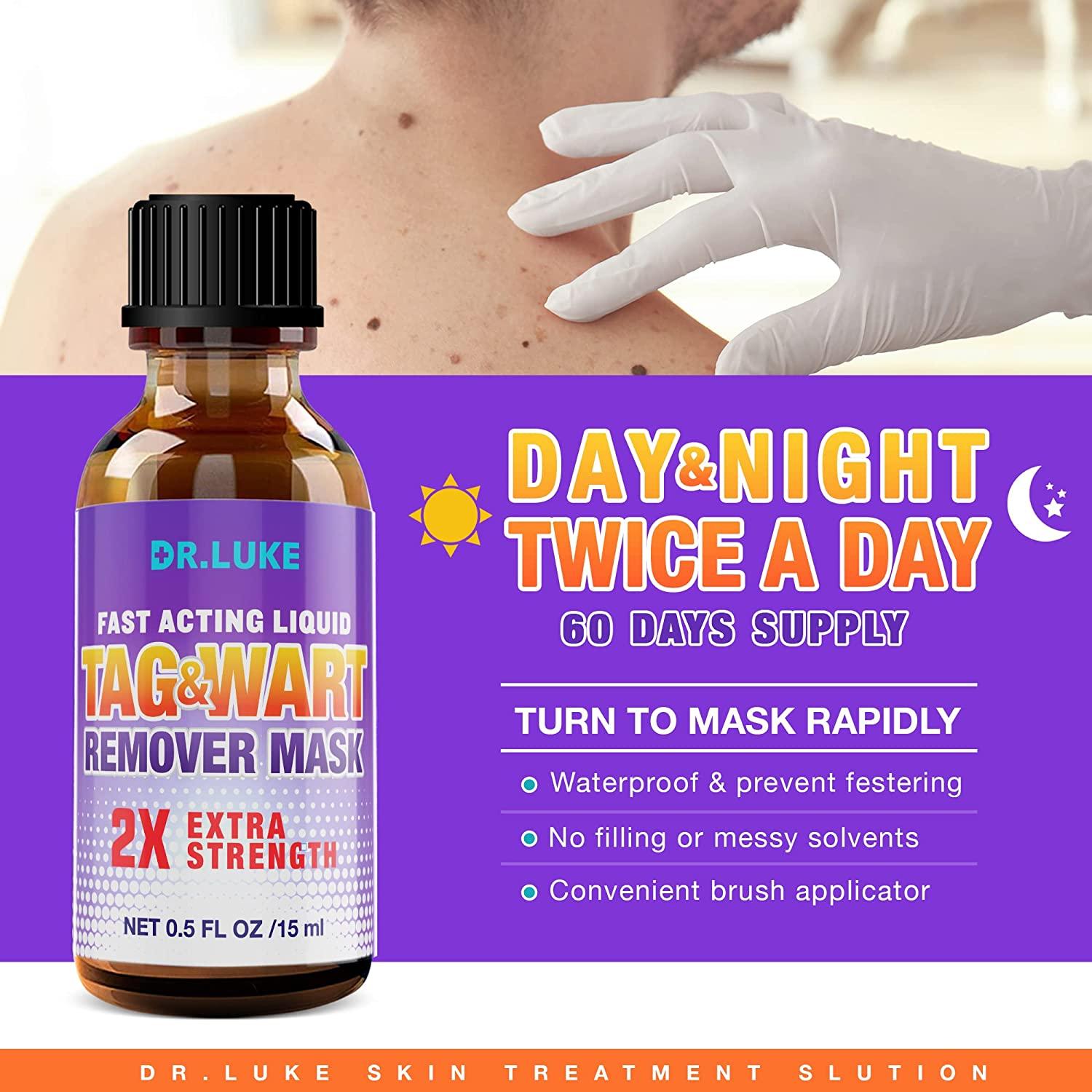 Liquid Skin Tag Remover Patches Extra Strength*2, Liquid Skin Tag