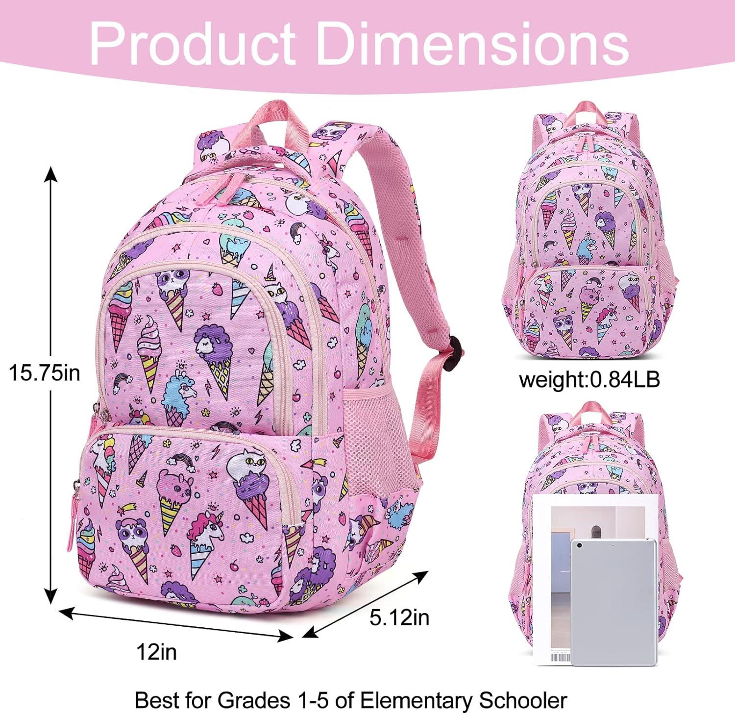 CLUCI Kids Backpack for Girls Lightweight Toddler School Bag for