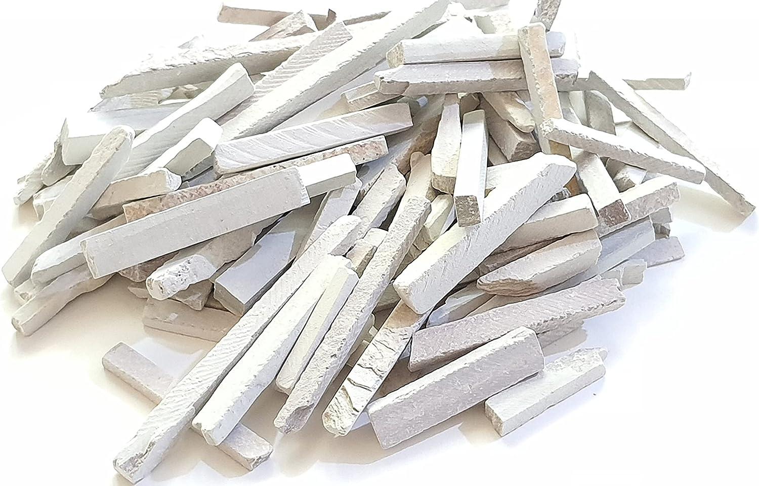 My brand Slate Pencils White Color Natural Chalk 5-9 mm Thick (250 grams) Slate  pencils 5-9 mm Thick (250 grams)